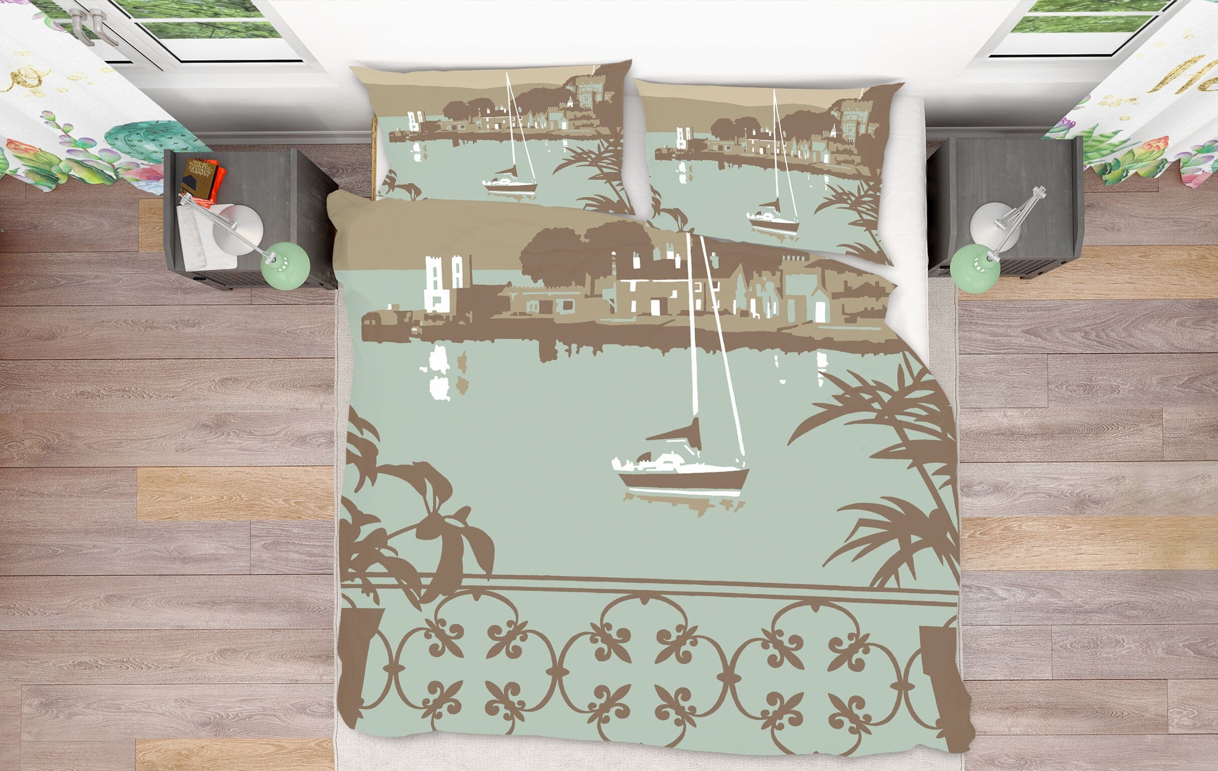 3D Sandbanks Balcony 2052 Steve Read Bedding Bed Pillowcases Quilt Quiet Covers AJ Creativity Home 