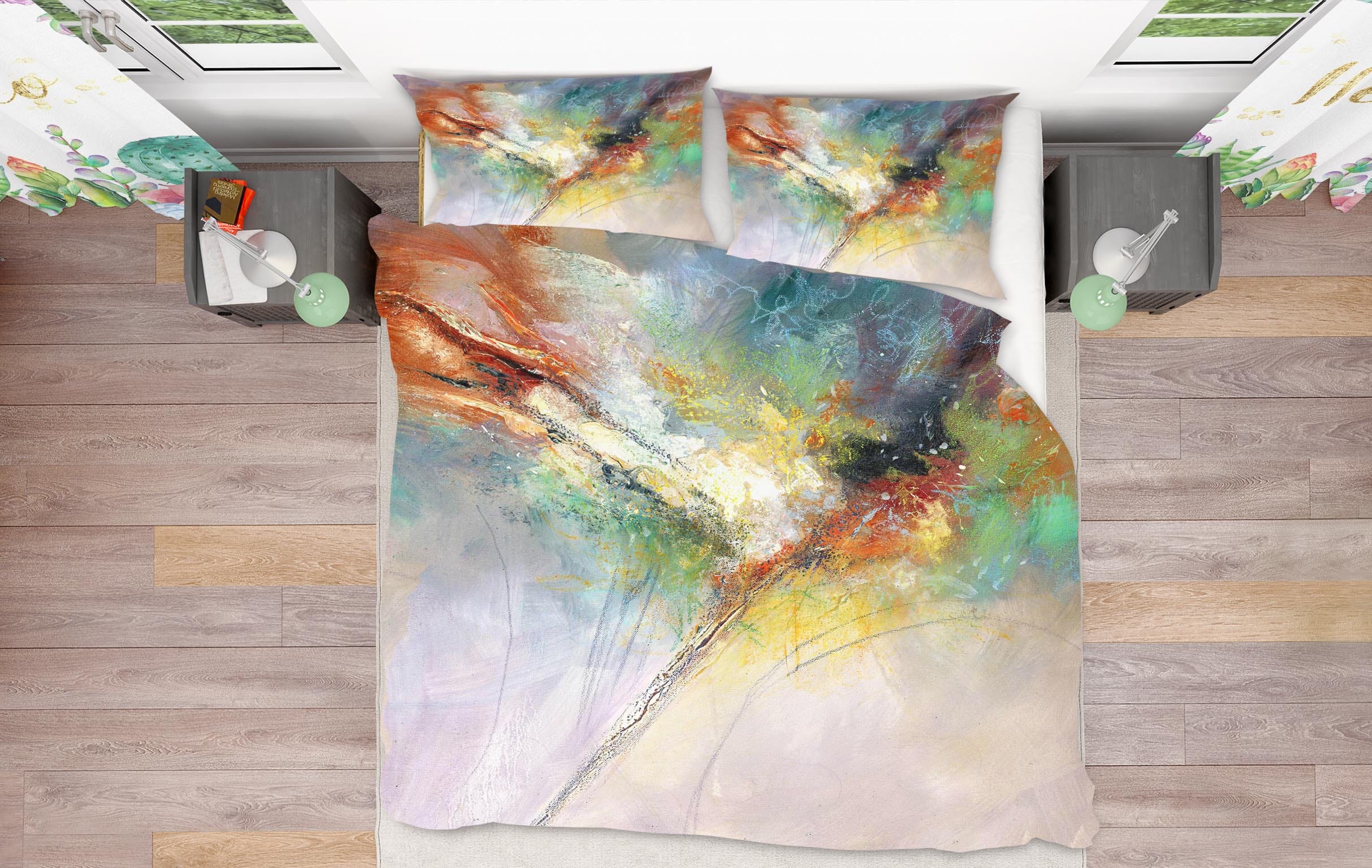 3D Color Splash 2005 Anne Farrall Doyle Bedding Bed Pillowcases Quilt Quiet Covers AJ Creativity Home 