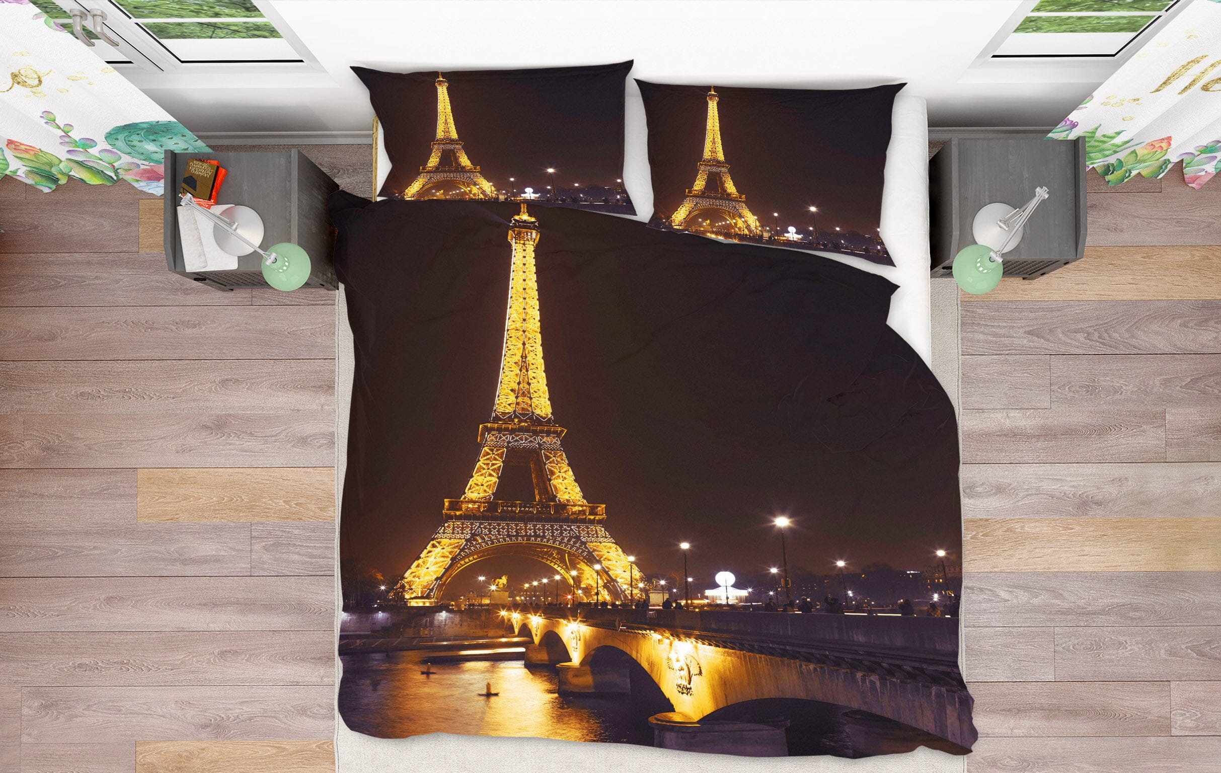 3D Eiffel Tower 2003 Assaf Frank Bedding Bed Pillowcases Quilt Quiet Covers AJ Creativity Home 