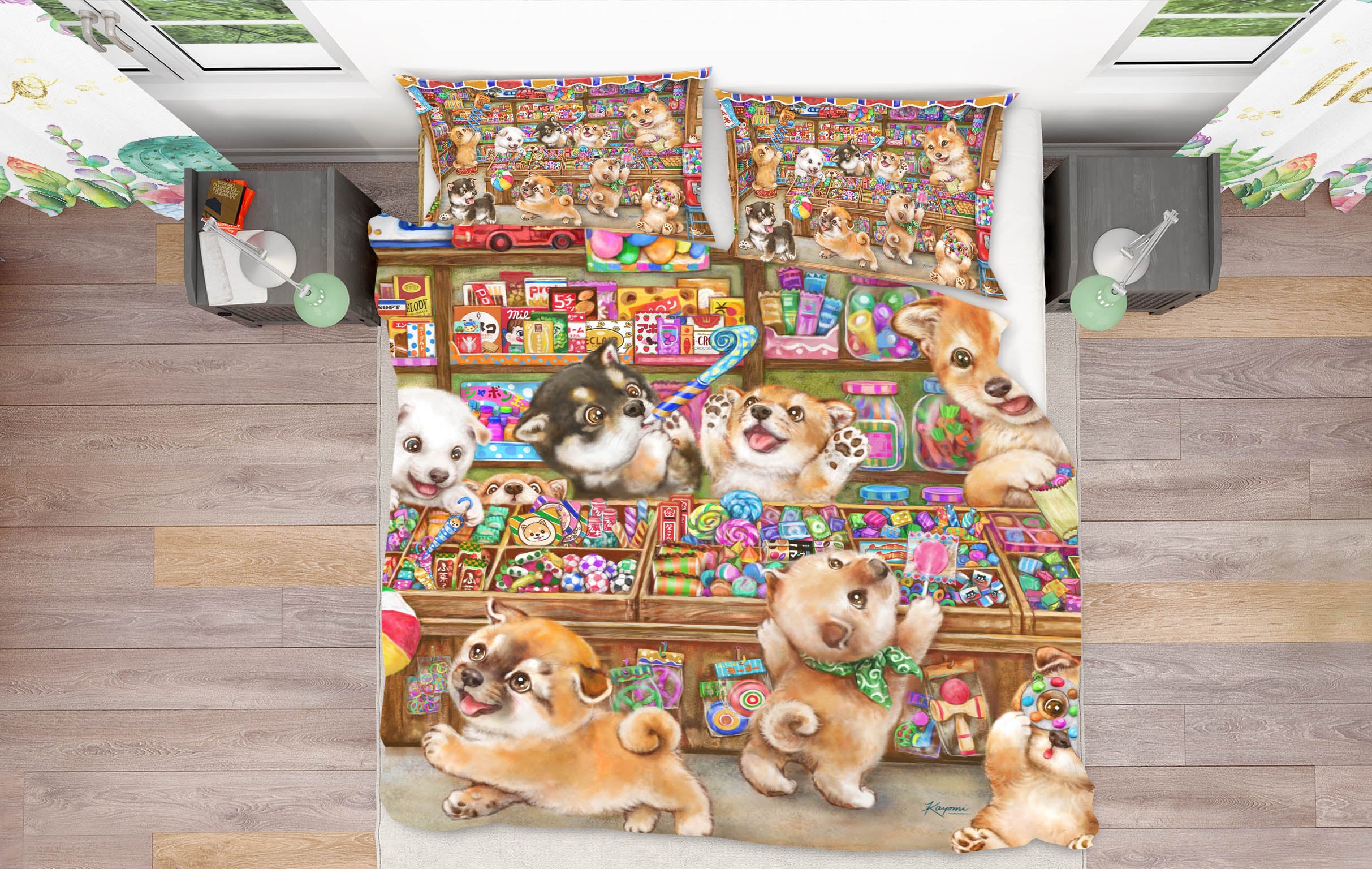 3D Candy House Dog 5965 Kayomi Harai Bedding Bed Pillowcases Quilt Cover Duvet Cover