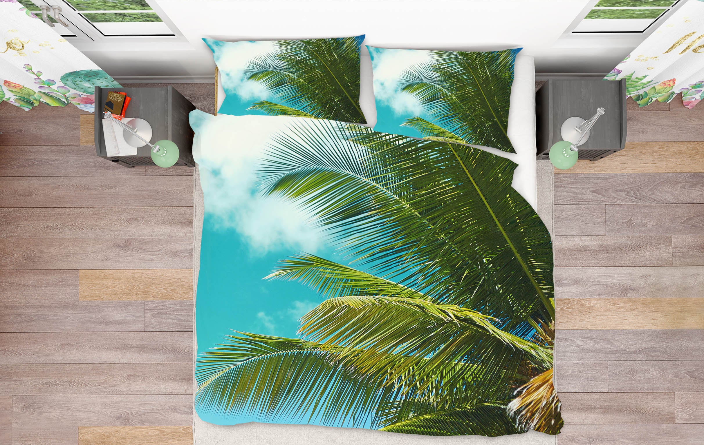 3D Coconut Tree 63184 Bed Pillowcases Quilt