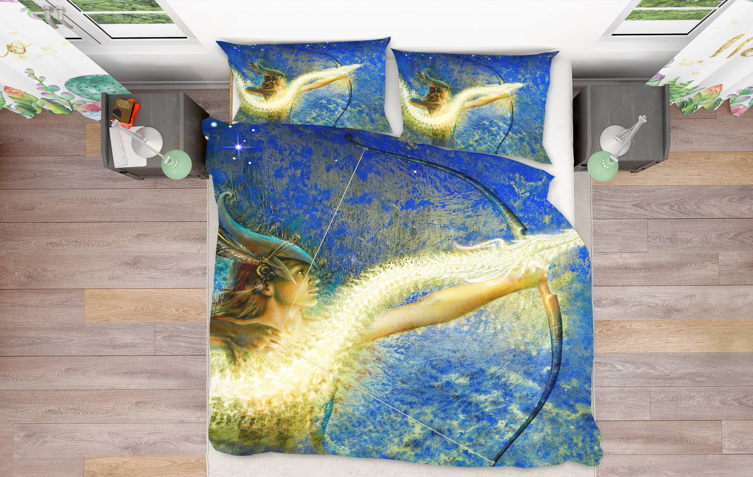 3D Golden Dragon Arrow 7039 Ciruelo Bedding Bed Pillowcases Quilt