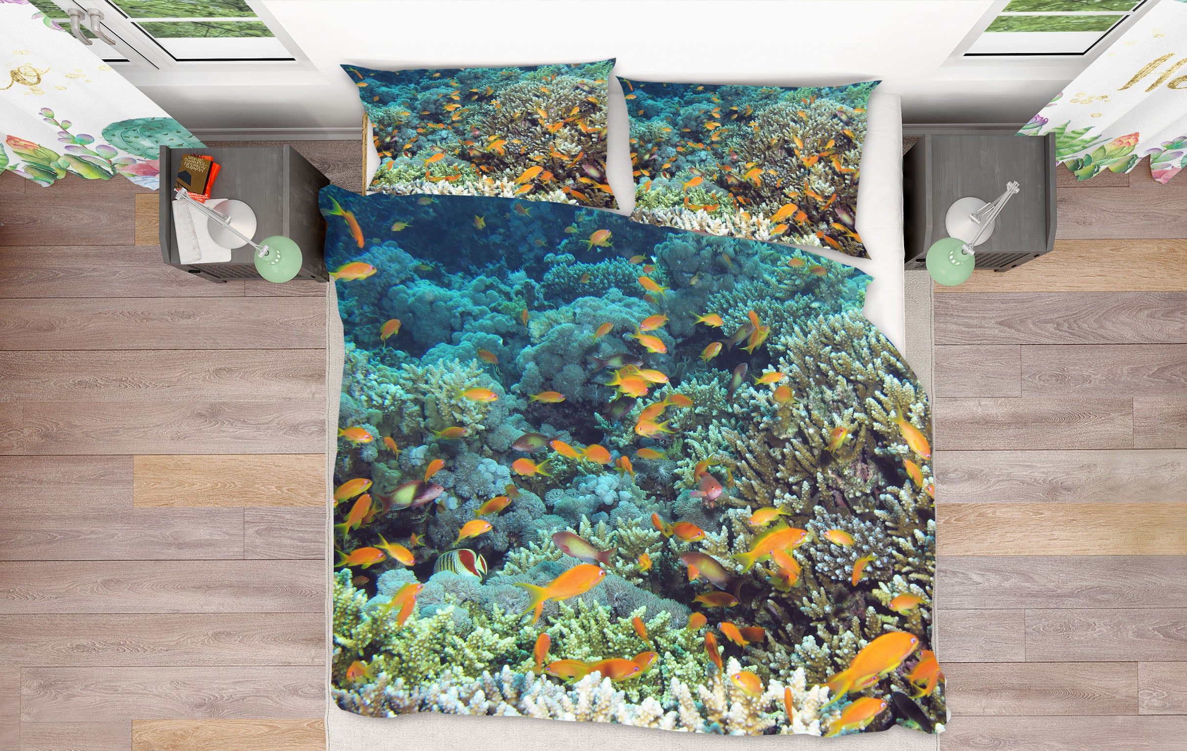 3D Coral Fish 21014 Bed Pillowcases Quilt