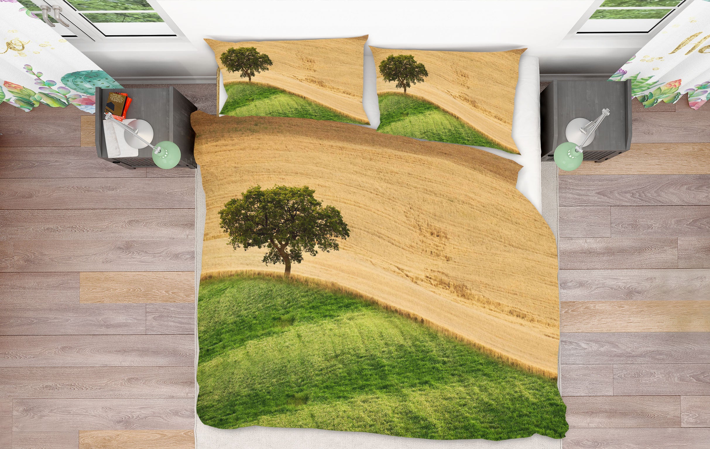 3D Green Tree 113 Marco Carmassi Bedding Bed Pillowcases Quilt
