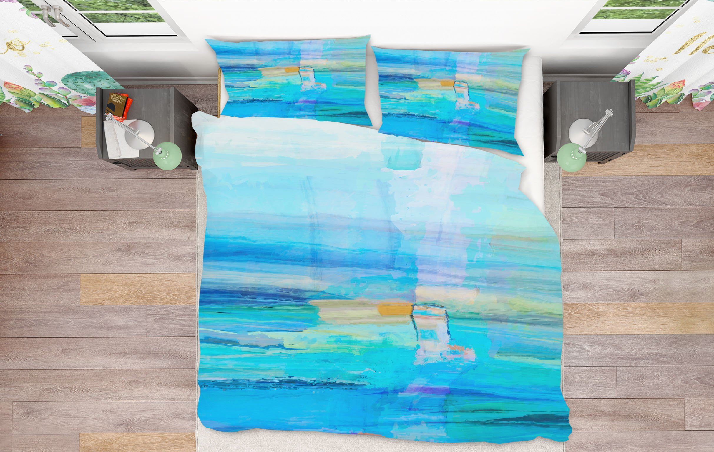 3D Blue Sea 2106 Michael Tienhaara Bedding Bed Pillowcases Quilt Quiet Covers AJ Creativity Home 