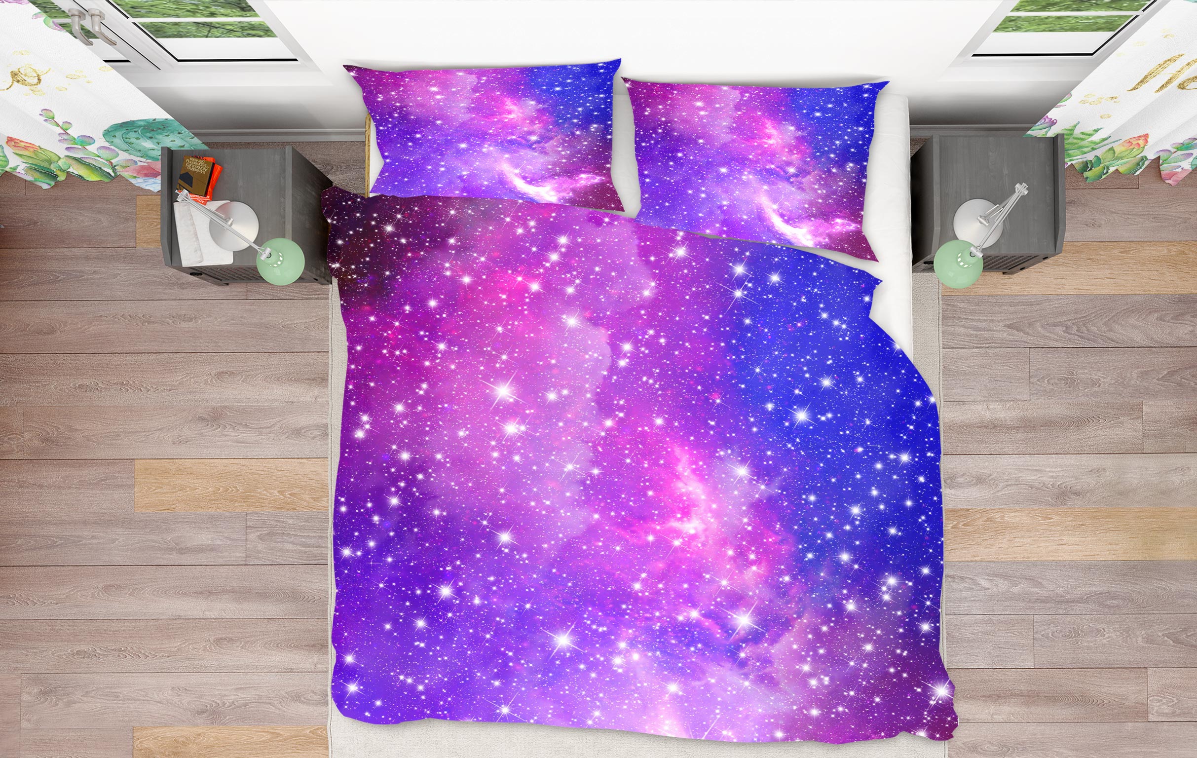 3D Starry Sky 16079 Bed Pillowcases Quilt