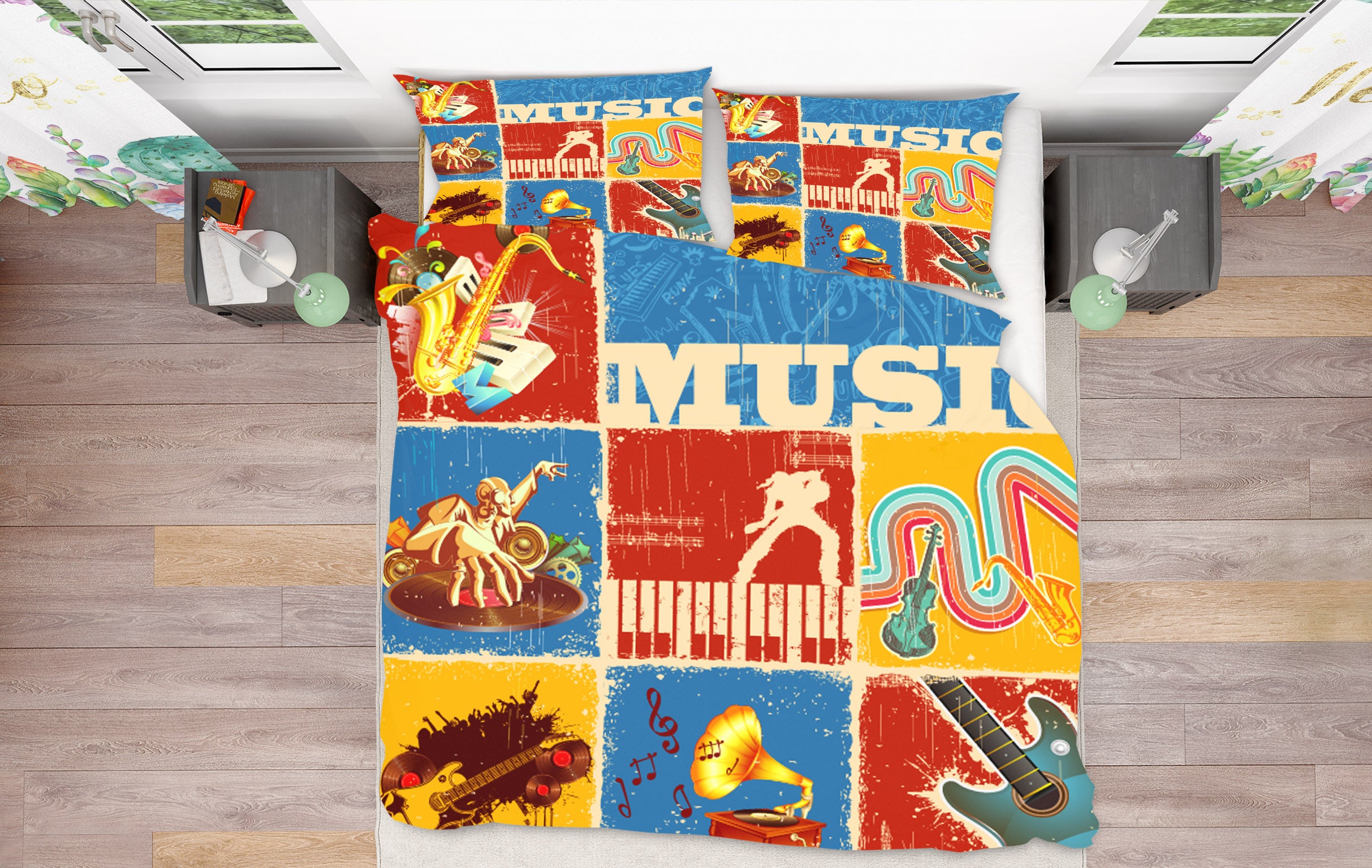 3D Musical Instrument 15087 Bed Pillowcases Quilt