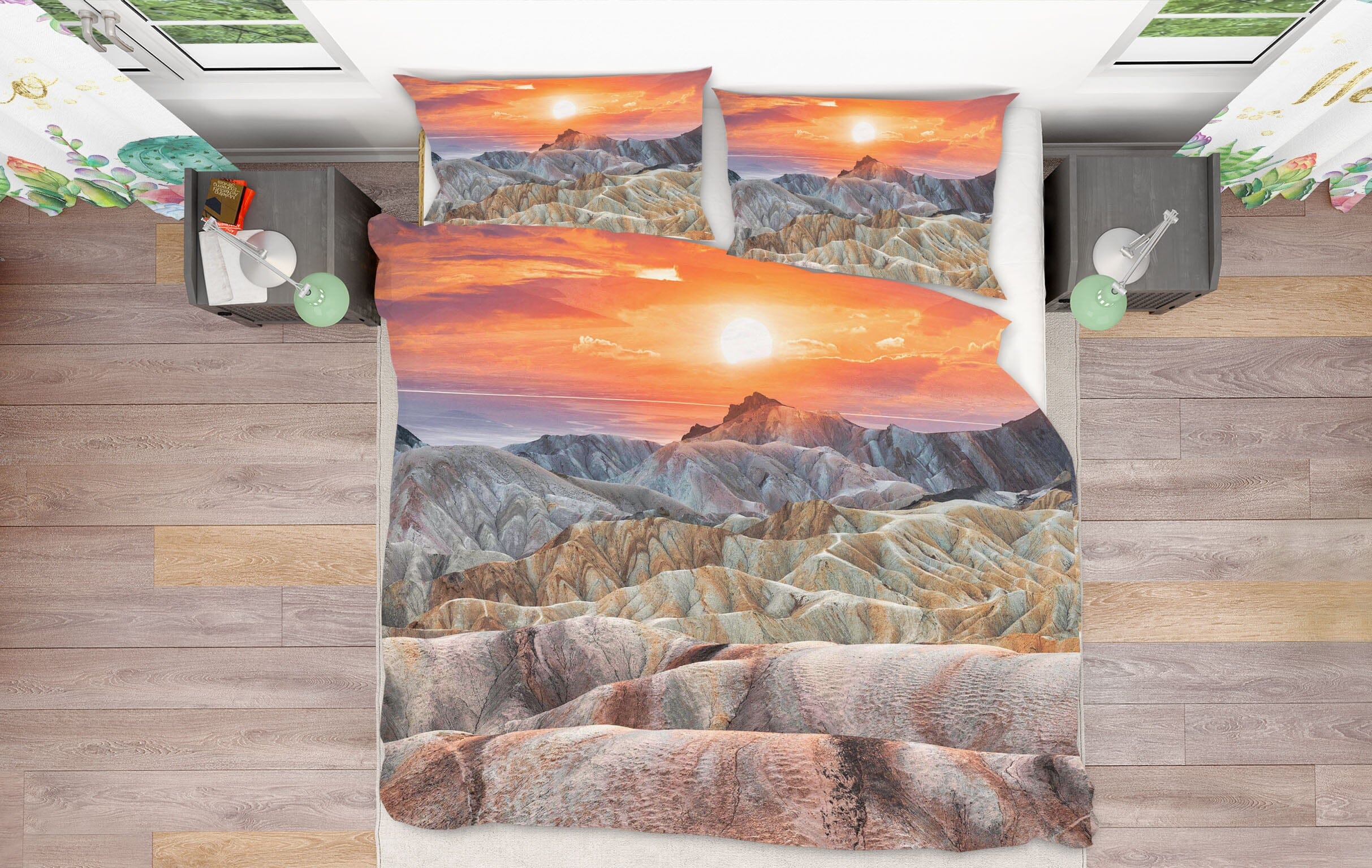 3D Sunrise Glacier 2125 Marco Carmassi Bedding Bed Pillowcases Quilt Quiet Covers AJ Creativity Home 