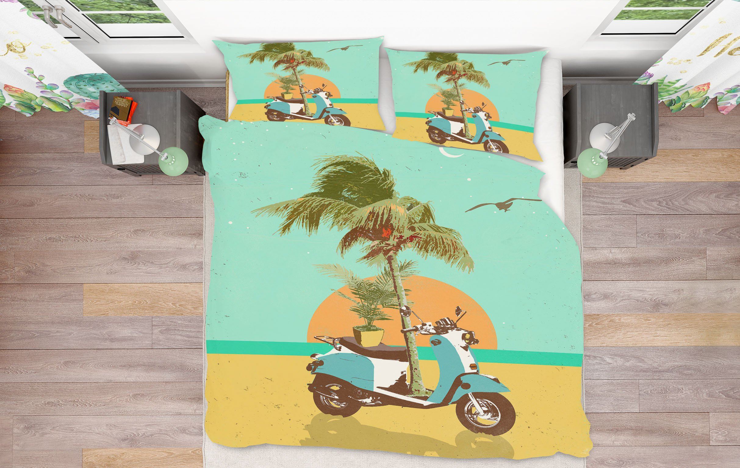 3D Beach Sunrise 2114 Showdeer Bedding Bed Pillowcases Quilt Quiet Covers AJ Creativity Home 
