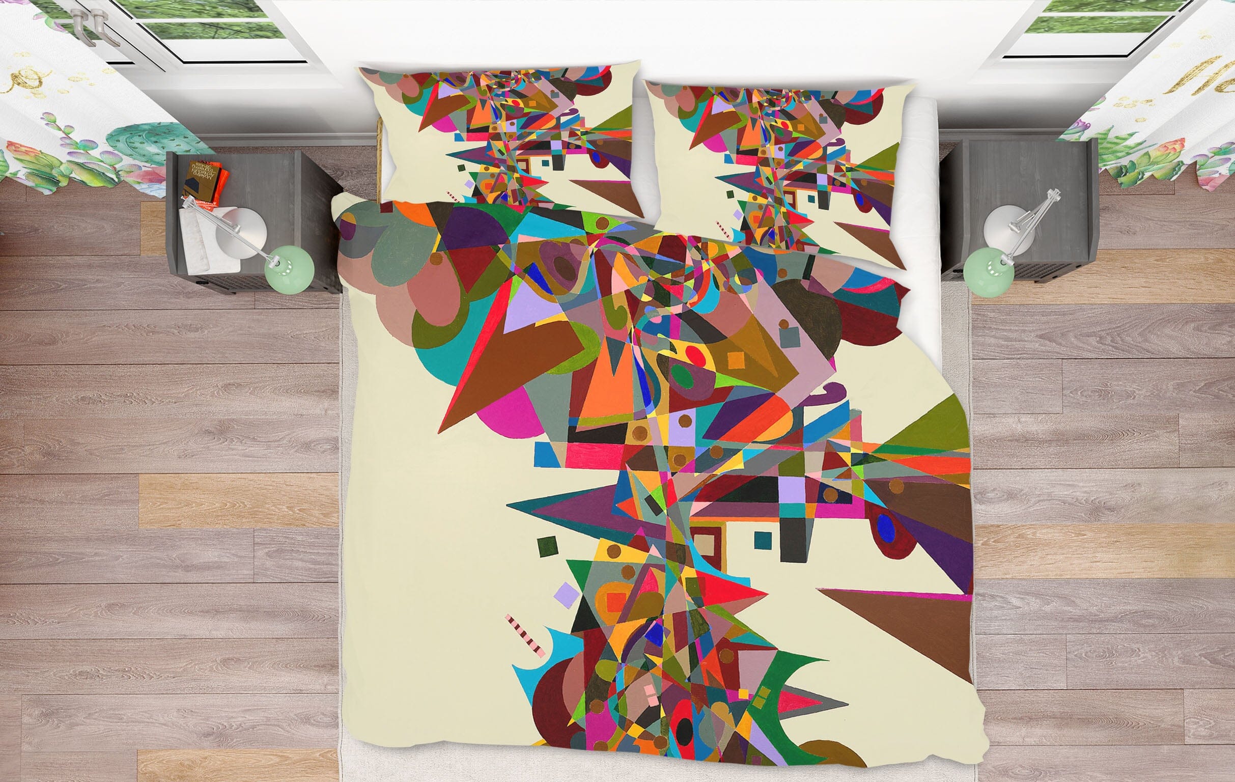 3D Color Pattern 2001 Allan P. Friedlander Bedding Bed Pillowcases Quilt Quiet Covers AJ Creativity Home 