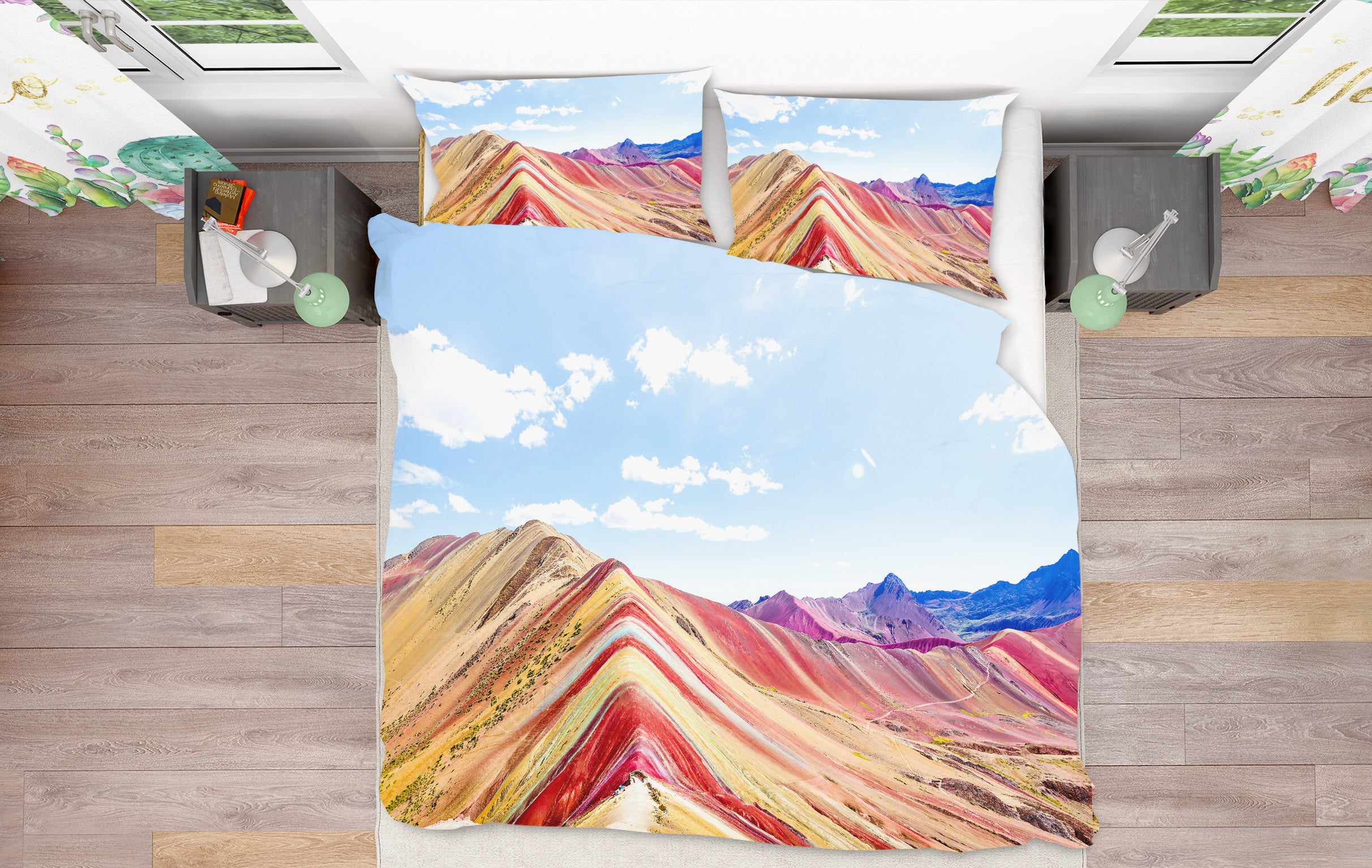 3D Mountains 61113 Bed Pillowcases Quilt