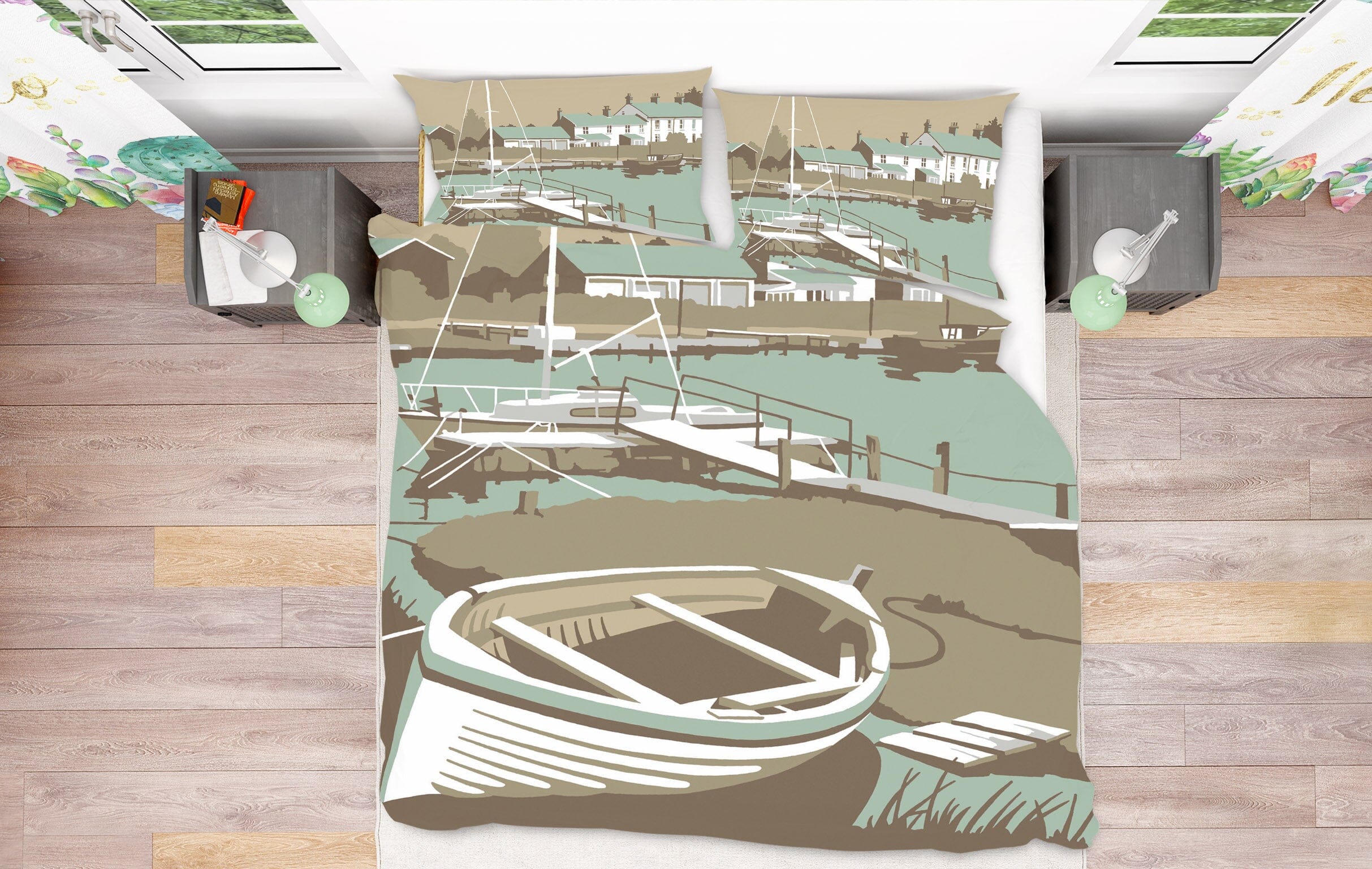 3D Southwold Harbour 2060 Steve Read Bedding Bed Pillowcases Quilt Quiet Covers AJ Creativity Home 