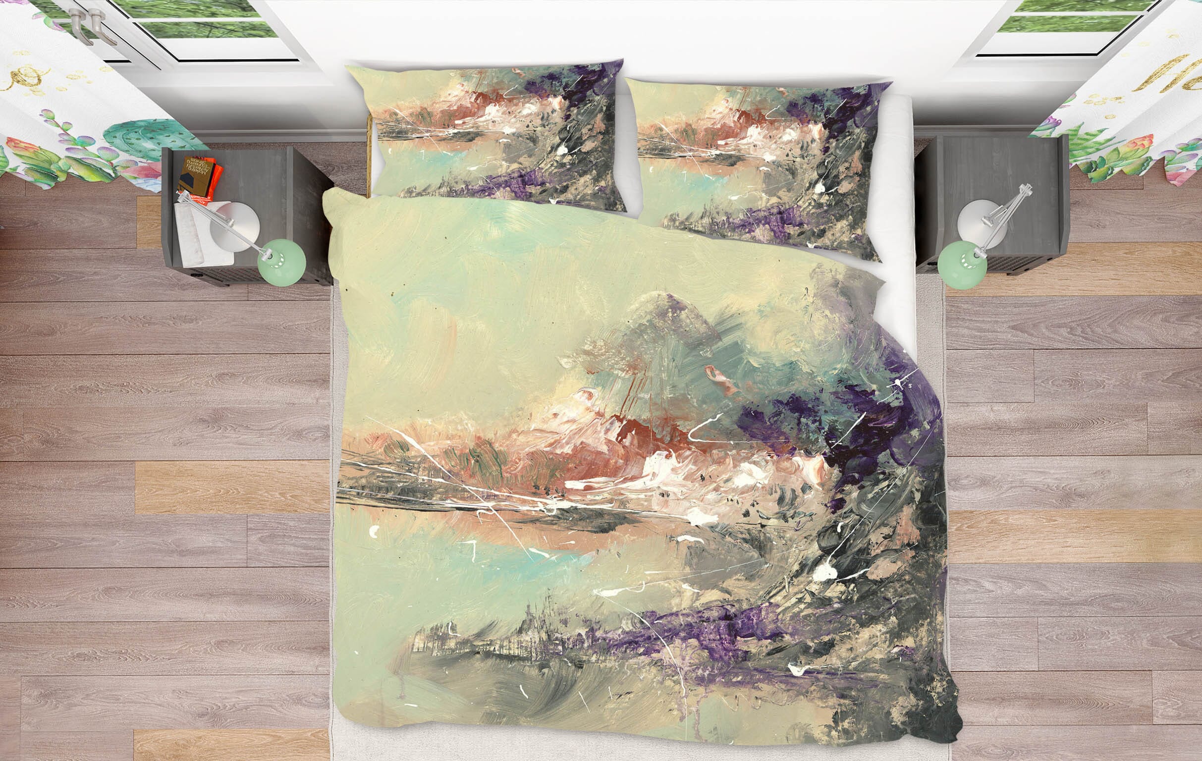 3D Seaside Town 2011 Anne Farrall Doyle Bedding Bed Pillowcases Quilt Quiet Covers AJ Creativity Home 