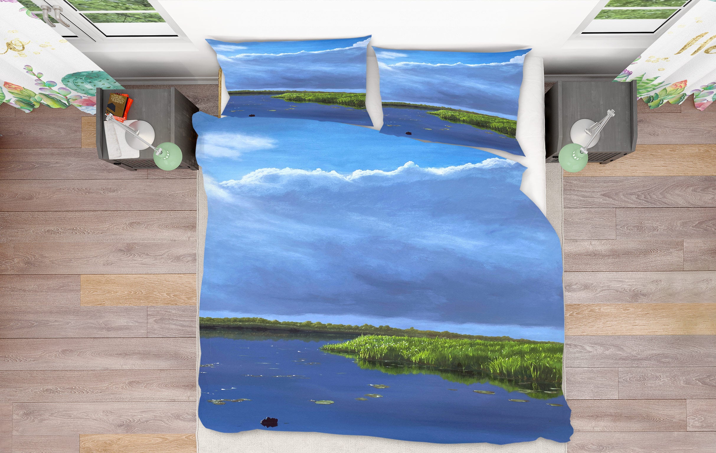 3D Sky Lake Meadow 9789 Marina Zotova Bedding Bed Pillowcases Quilt