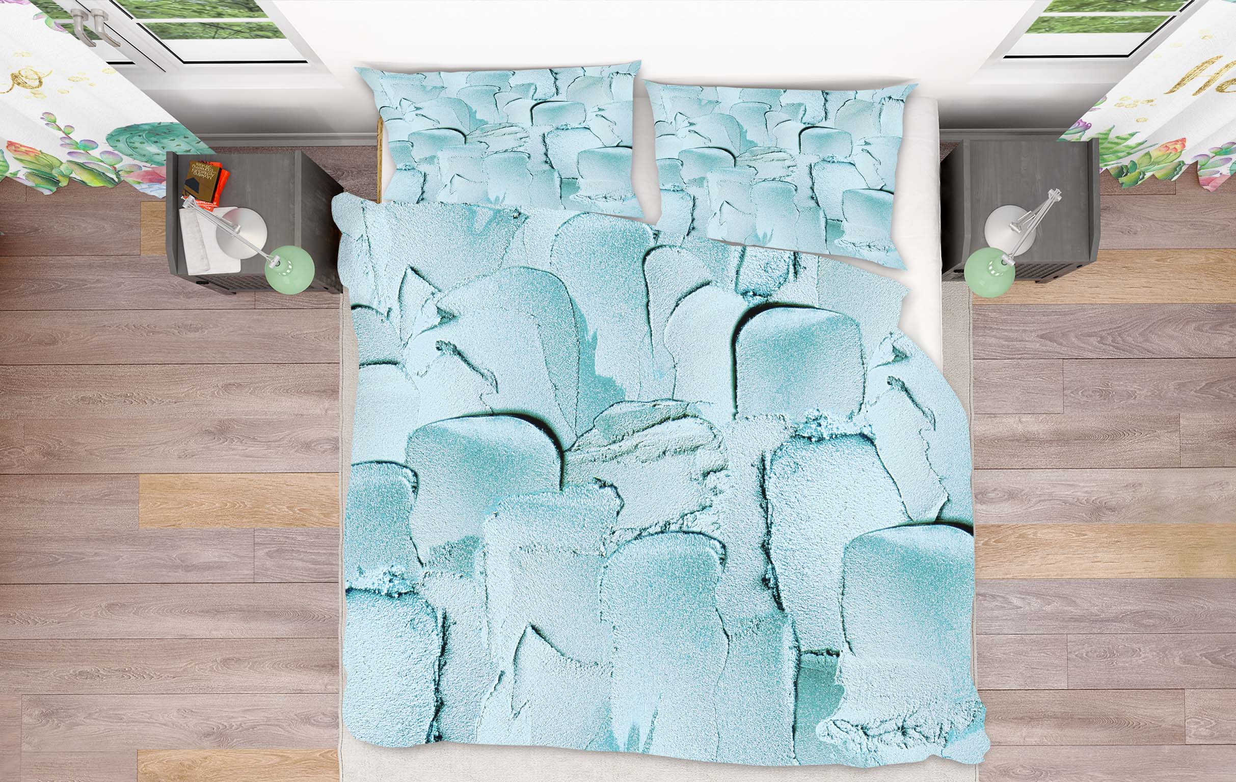3D Light Blue 18136 Uta Naumann Bedding Bed Pillowcases Quilt