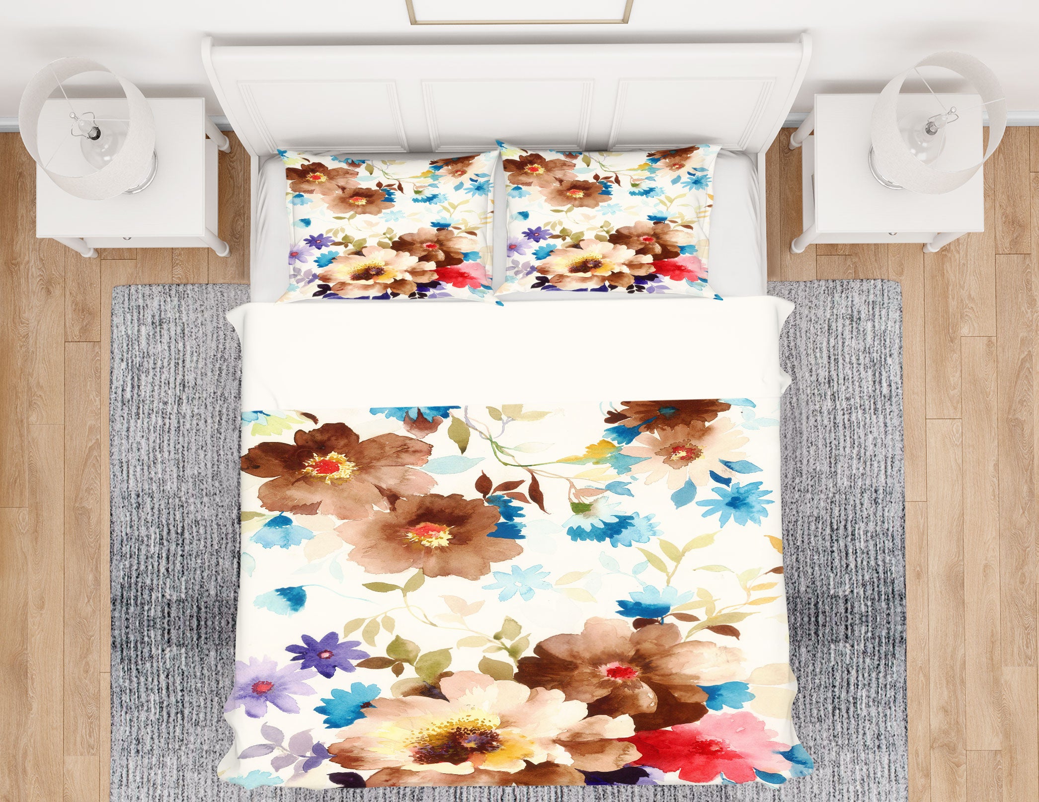 3D Flowers 16178 Bed Pillowcases Quilt