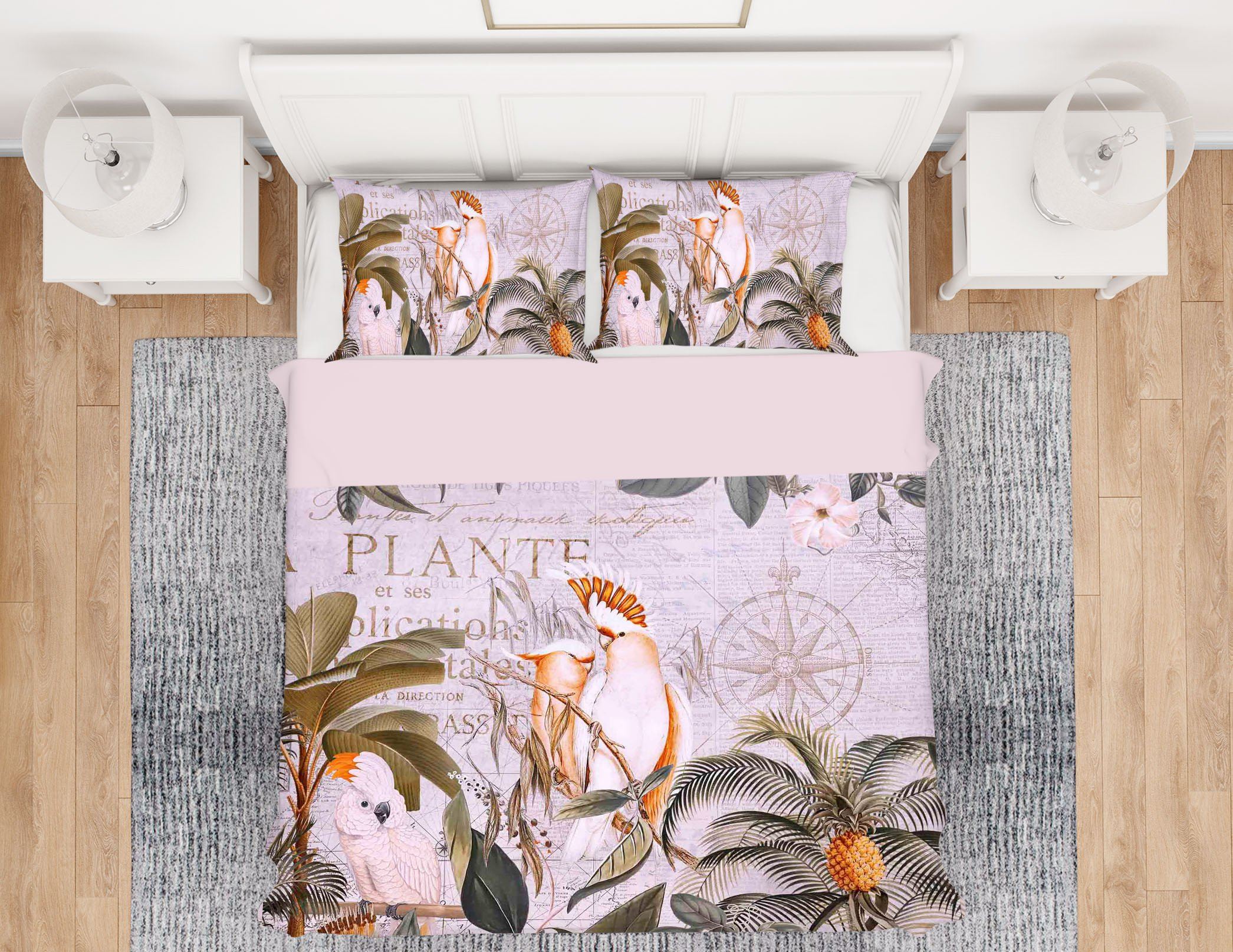 3D Branch Parrot 2142 Andrea haase Bedding Bed Pillowcases Quilt Quiet Covers AJ Creativity Home 