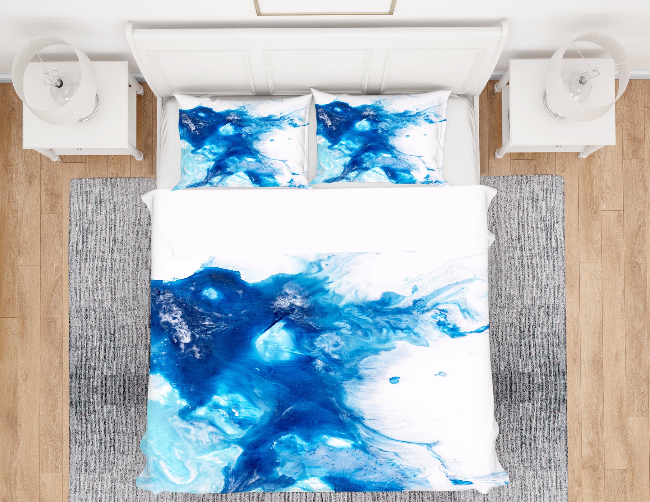 3D Blue Texture 16163 Bed Pillowcases Quilt