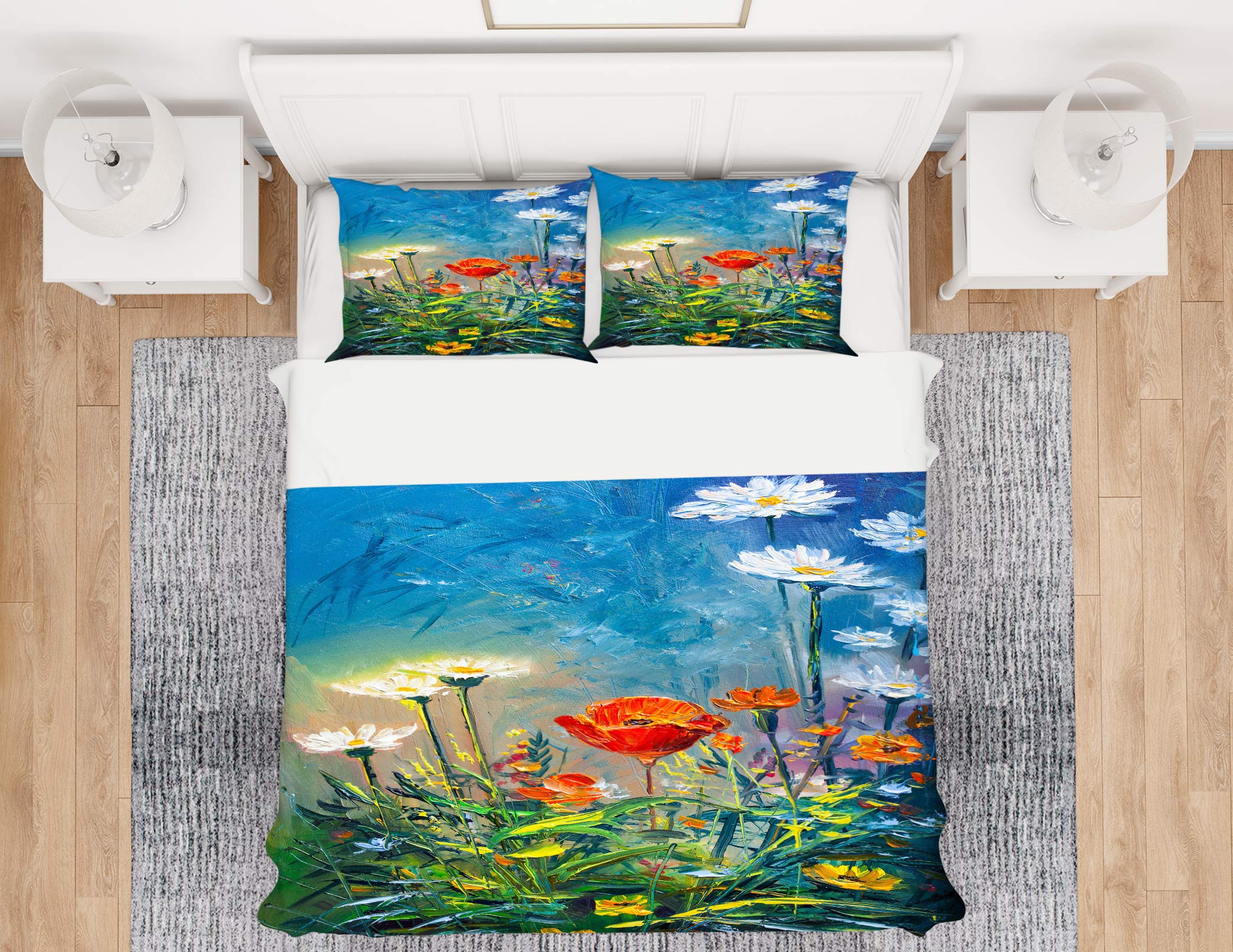 3D Flowers 15114 Bed Pillowcases Quilt