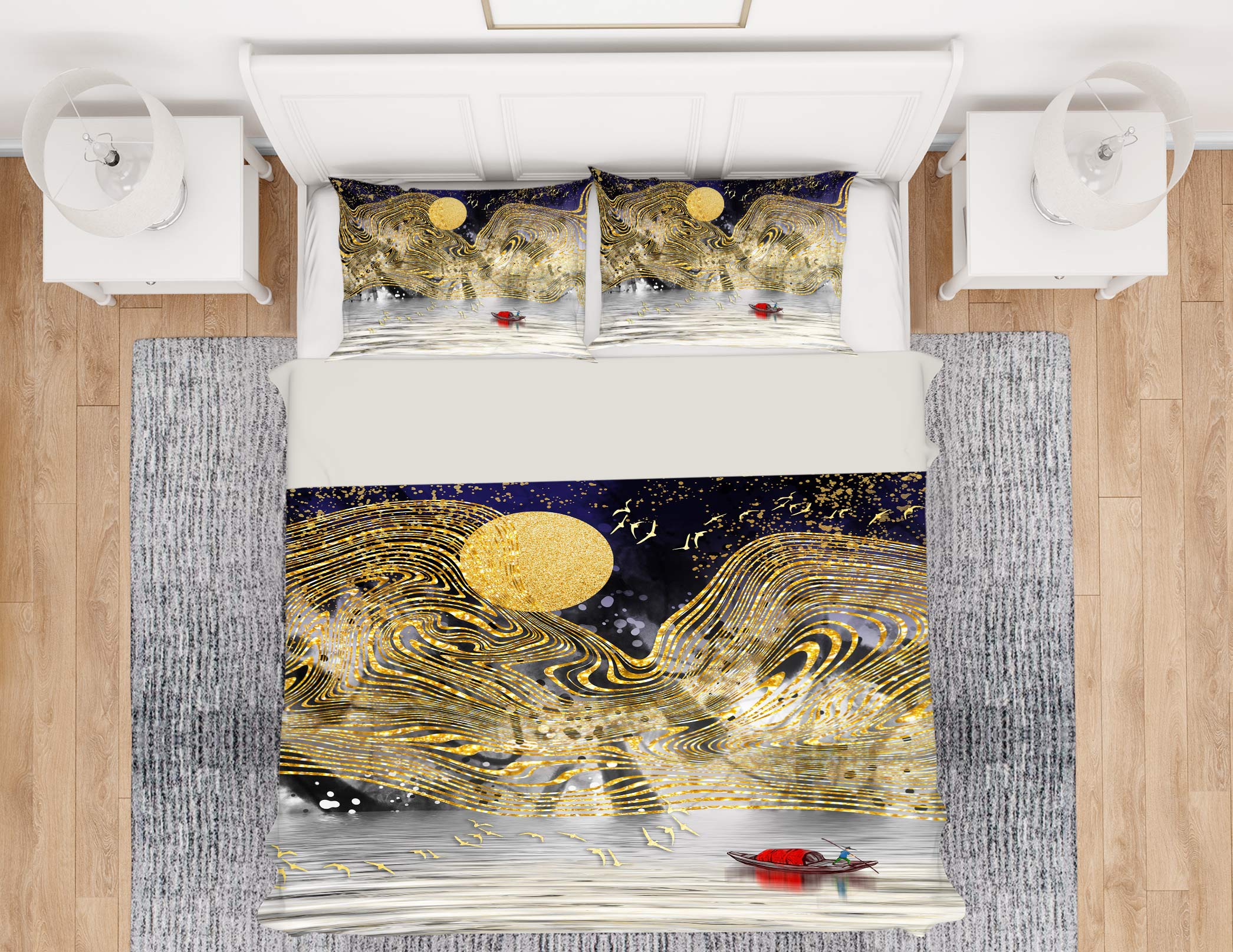 3D Moon 13109 Bed Pillowcases Quilt