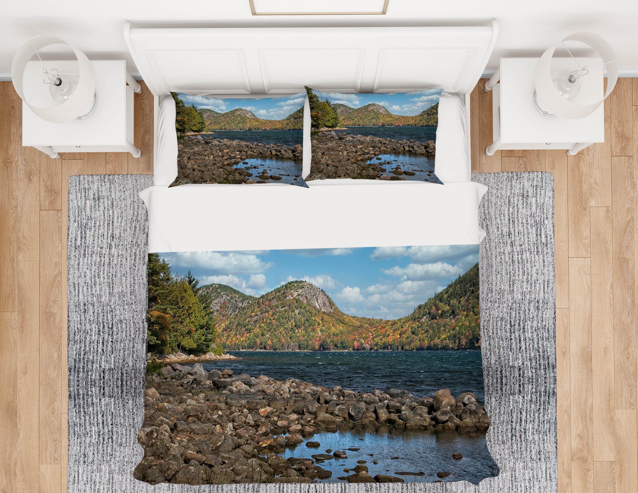 3D Mountain Stream 62018 Kathy Barefield Bedding Bed Pillowcases Quilt