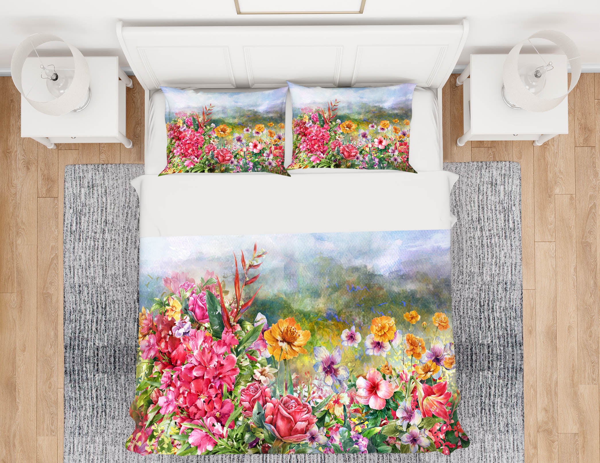 3D Flower Bush 60117 Bed Pillowcases Quilt