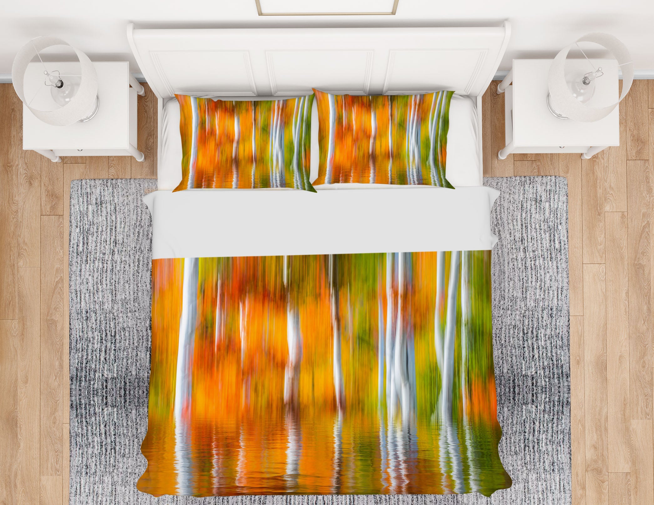3D Orange Reflection 129 Marco Carmassi Bedding Bed Pillowcases Quilt