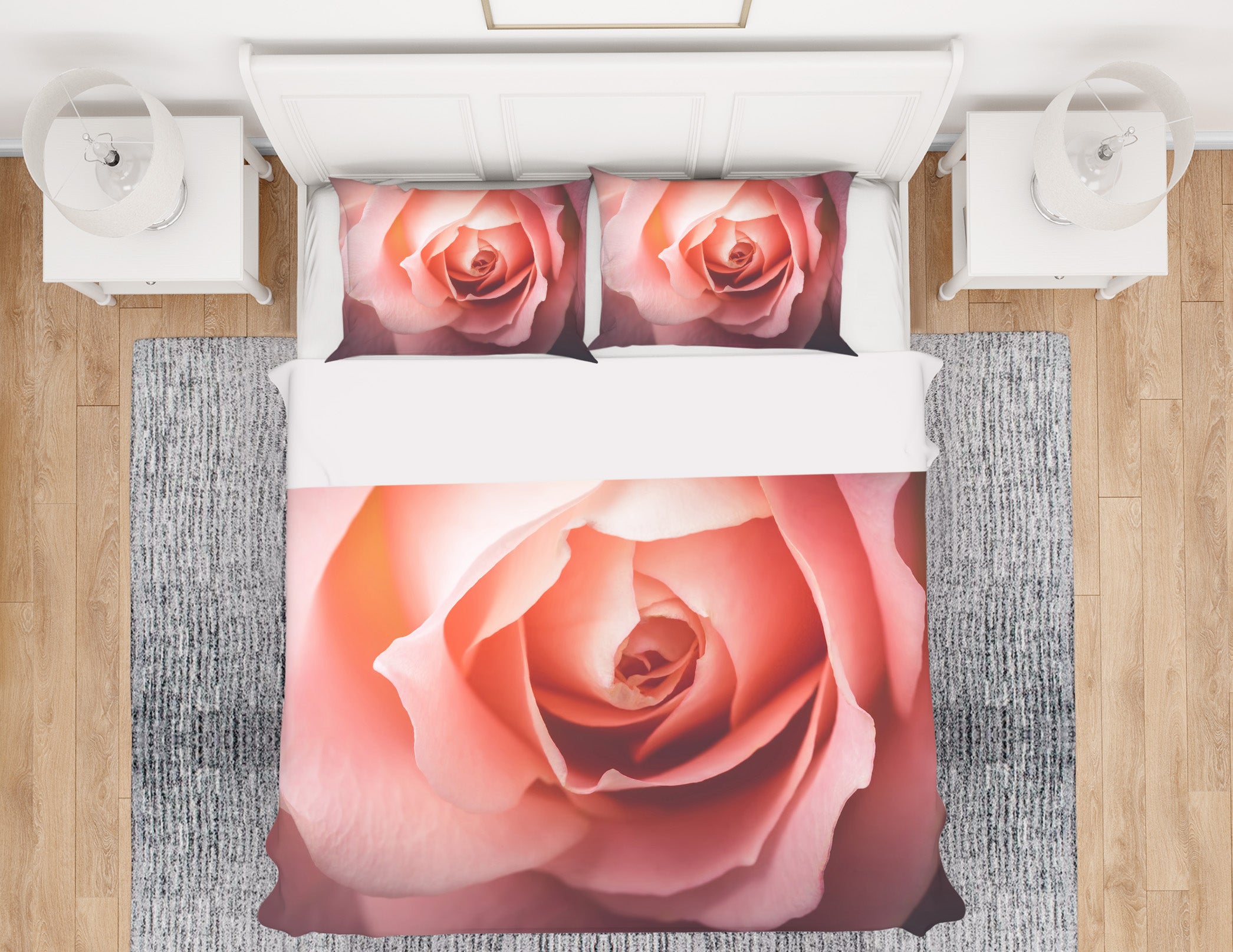 3D Rose 60097 Bed Pillowcases Quilt