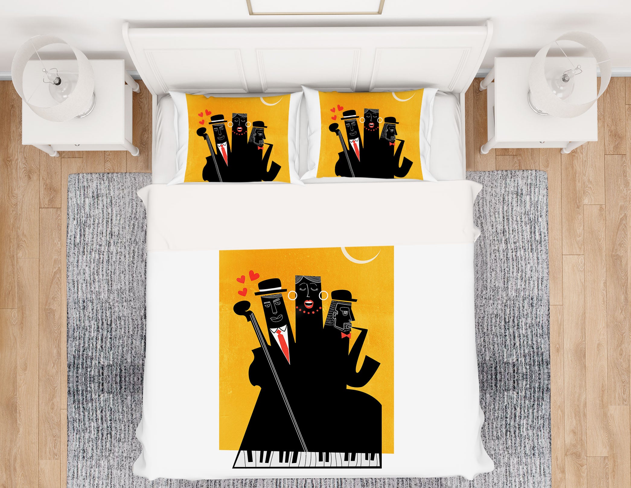 3D Moon Band 122 Boris Draschoff Bedding Bed Pillowcases Quilt