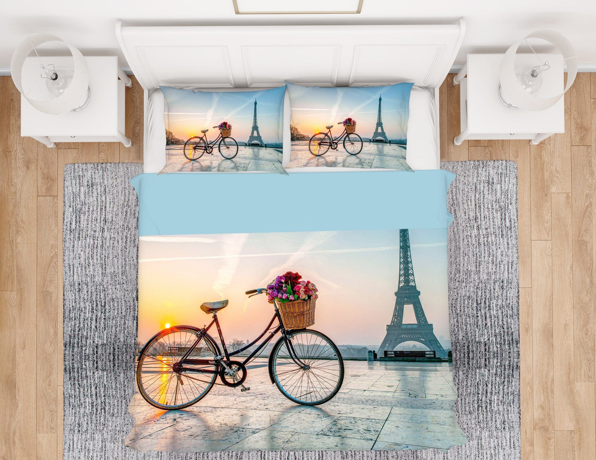 3D Eiffel Tower 2004 Assaf Frank Bedding Bed Pillowcases Quilt Quiet Covers AJ Creativity Home 