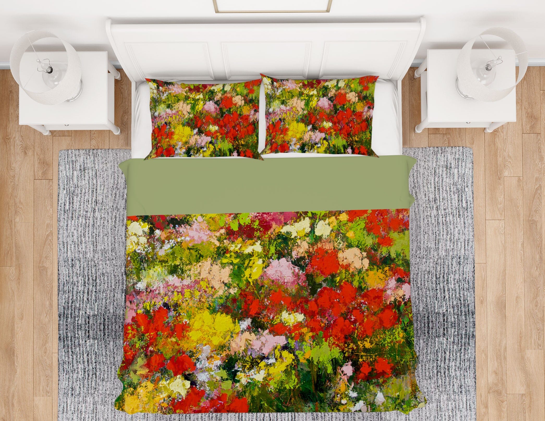 3D Colored Flowers 112 Allan P. Friedlander Bedding Bed Pillowcases Quilt Quiet Covers AJ Creativity Home 