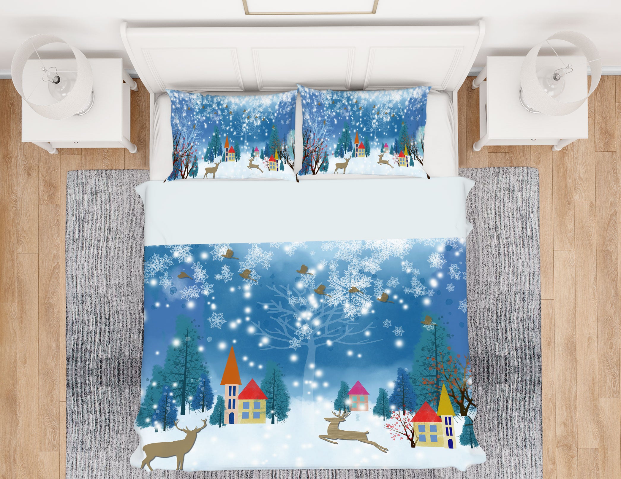3D Snowfield 13016 Bed Pillowcases Quilt
