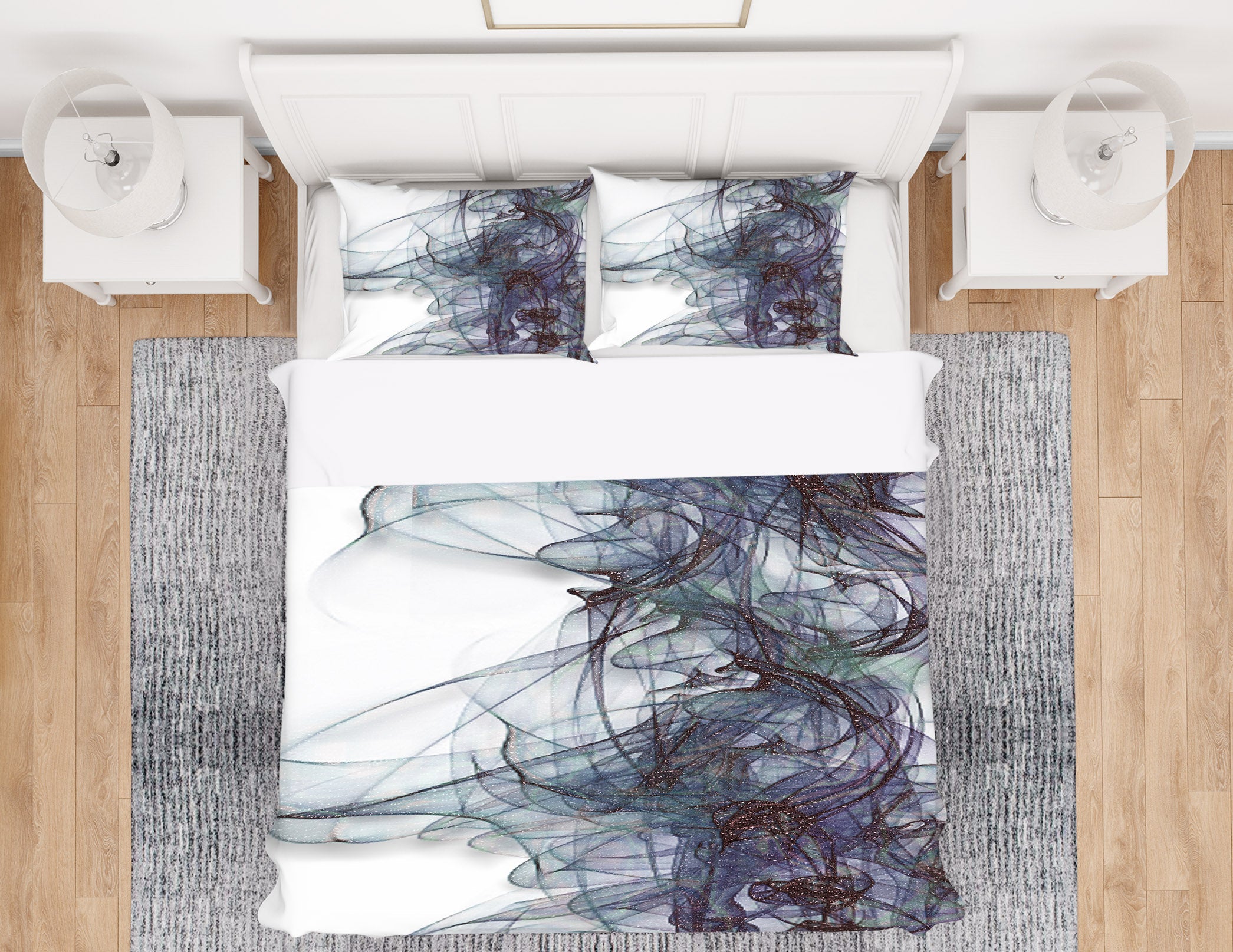 3D Black Smoke 12120 Bed Pillowcases Quilt