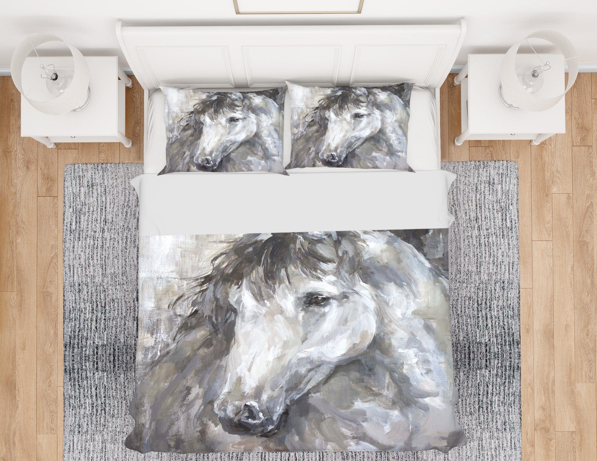 3D Sketch Horse 029 Debi Coules Bedding Bed Pillowcases Quilt Quiet Covers AJ Creativity Home 