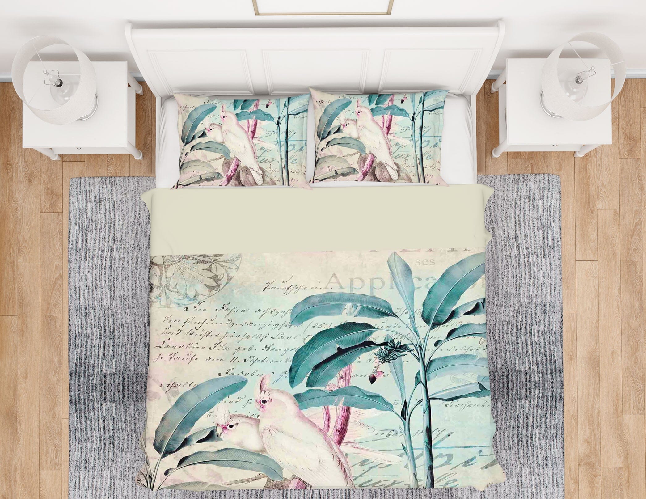 3D White Parrot 2132 Andrea haase Bedding Bed Pillowcases Quilt Quiet Covers AJ Creativity Home 