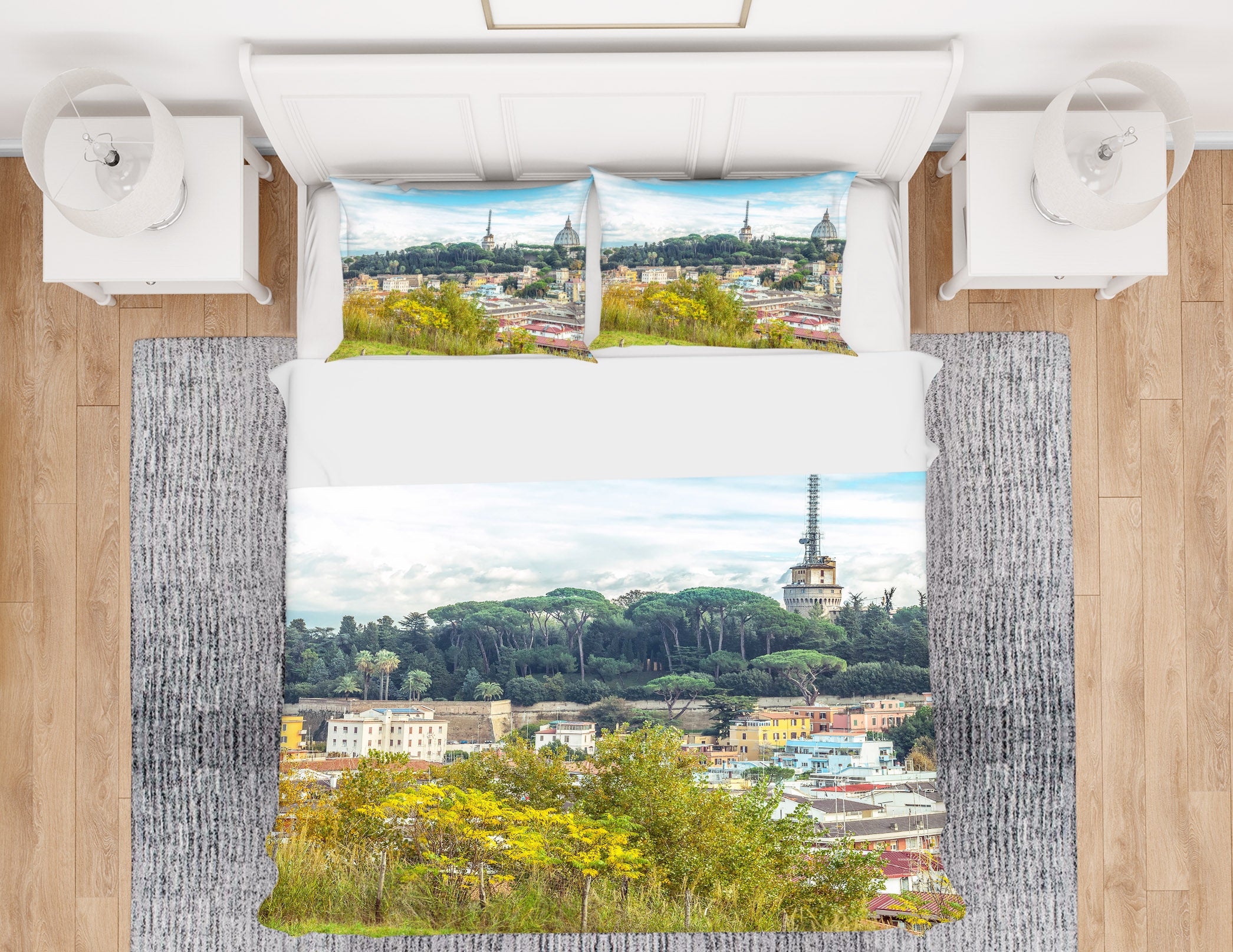 3D Woods Tree Building 8621 Assaf Frank Bedding Bed Pillowcases Quilt