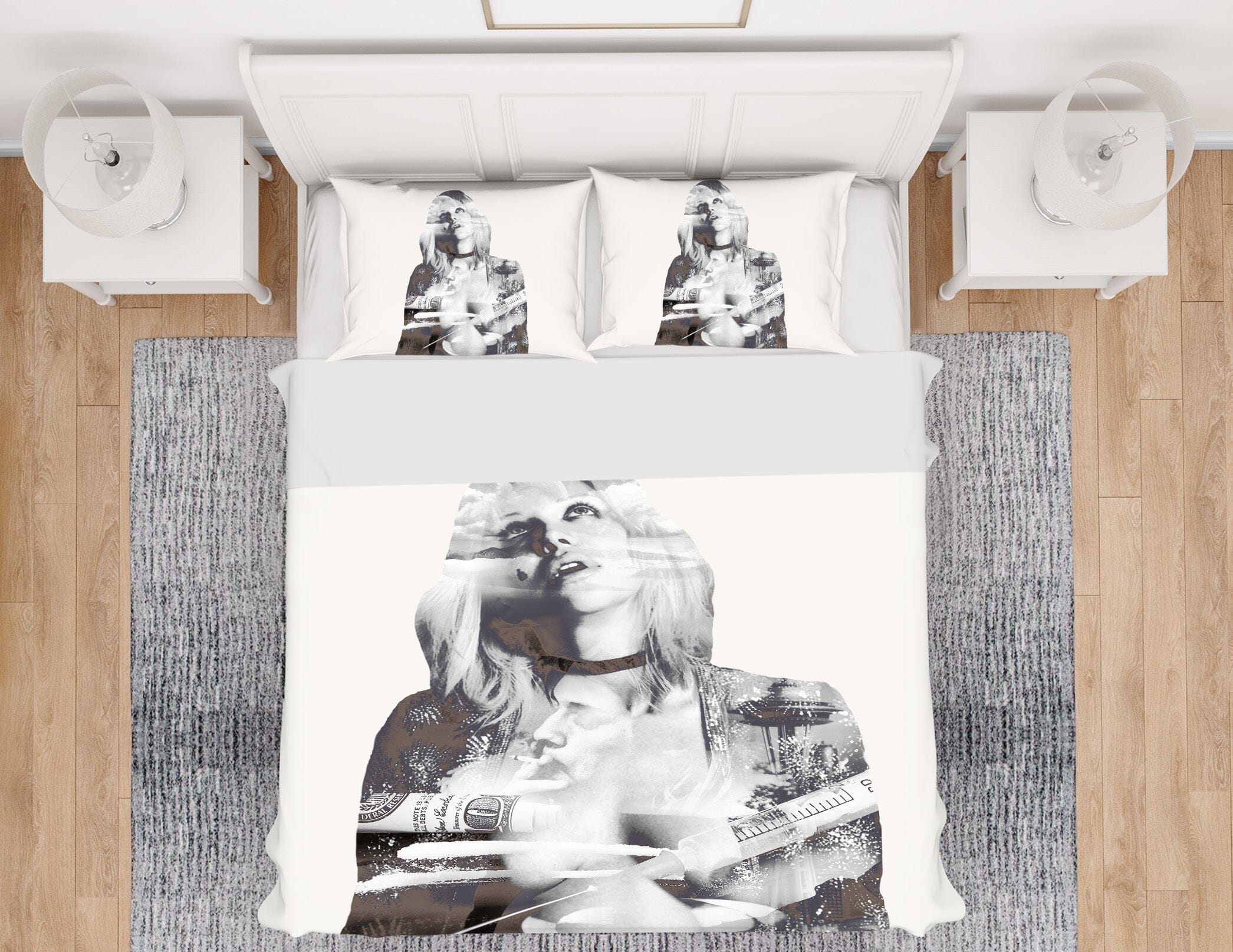 3D Short Hair Girl 2001 Marco Cavazzana Bedding Bed Pillowcases Quilt Quiet Covers AJ Creativity Home 
