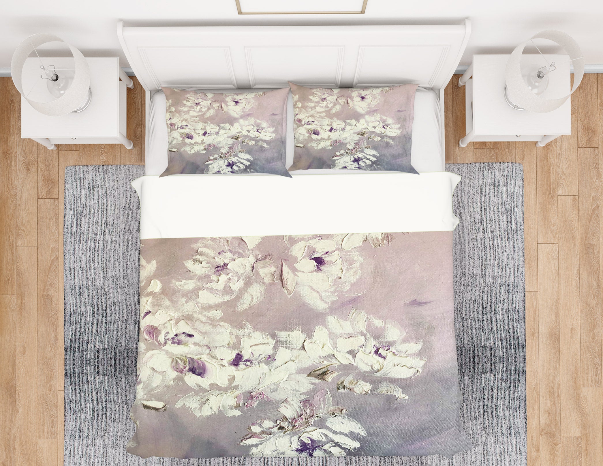 3D White Flower 514 Skromova Marina Bedding Bed Pillowcases Quilt
