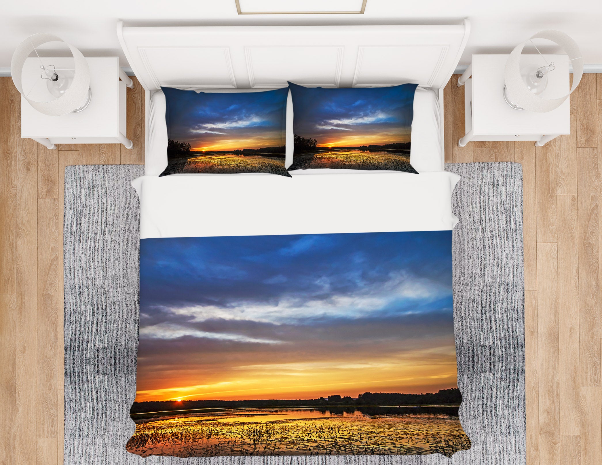 3D Peaceful Sunset 86036 Jerry LoFaro bedding Bed Pillowcases Quilt