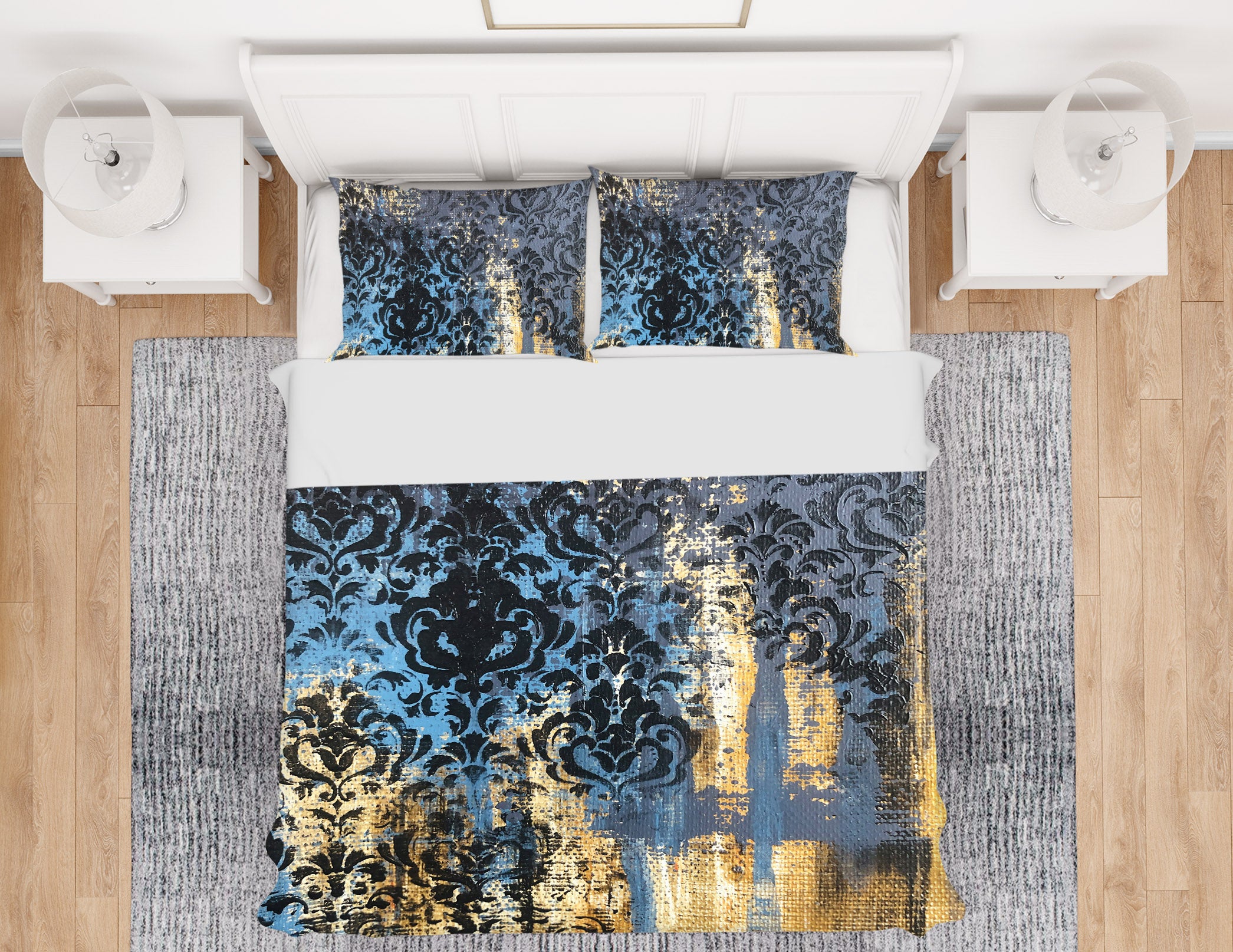 3D Blue Pattern Paint 528 Skromova Marina Bedding Bed Pillowcases Quilt