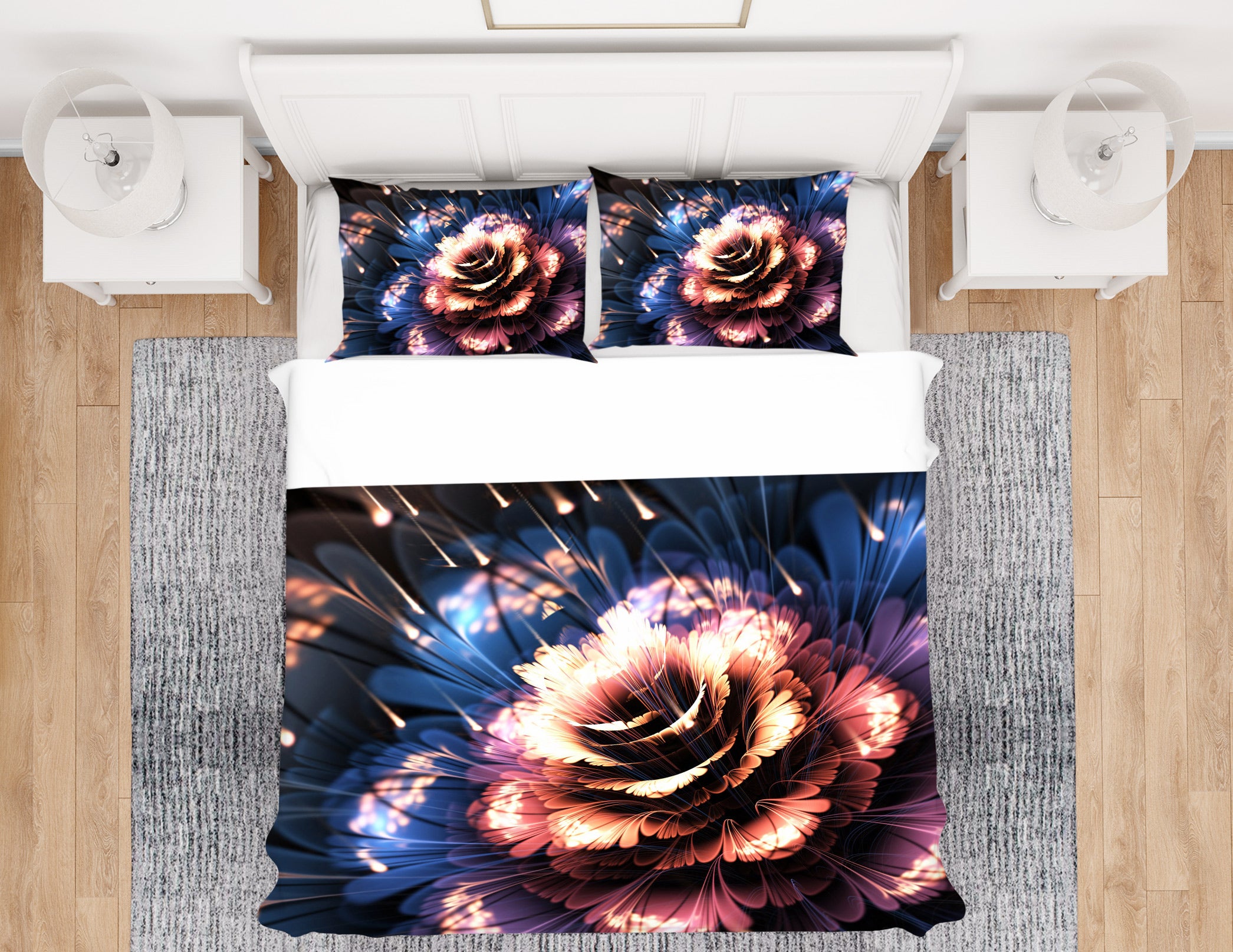 3D Colored Flower 12205 Bed Pillowcases Quilt