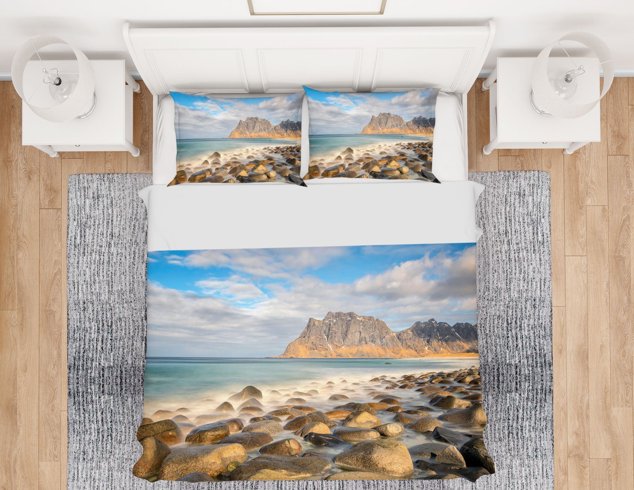 3D Stone Sea 117 Marco Carmassi Bedding Bed Pillowcases Quilt