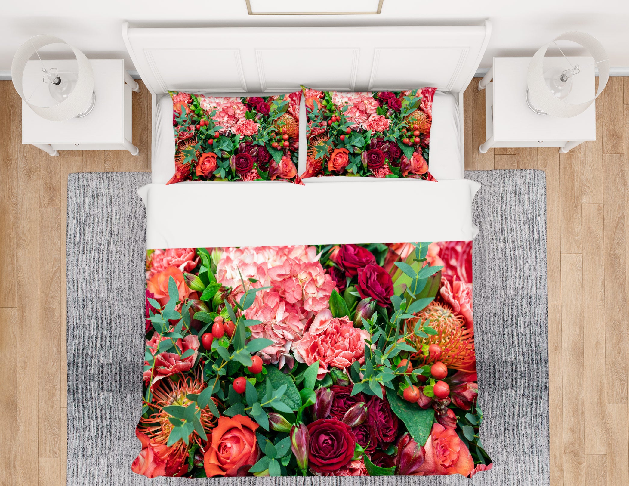 3D Flowers 59197 Bed Pillowcases Quilt