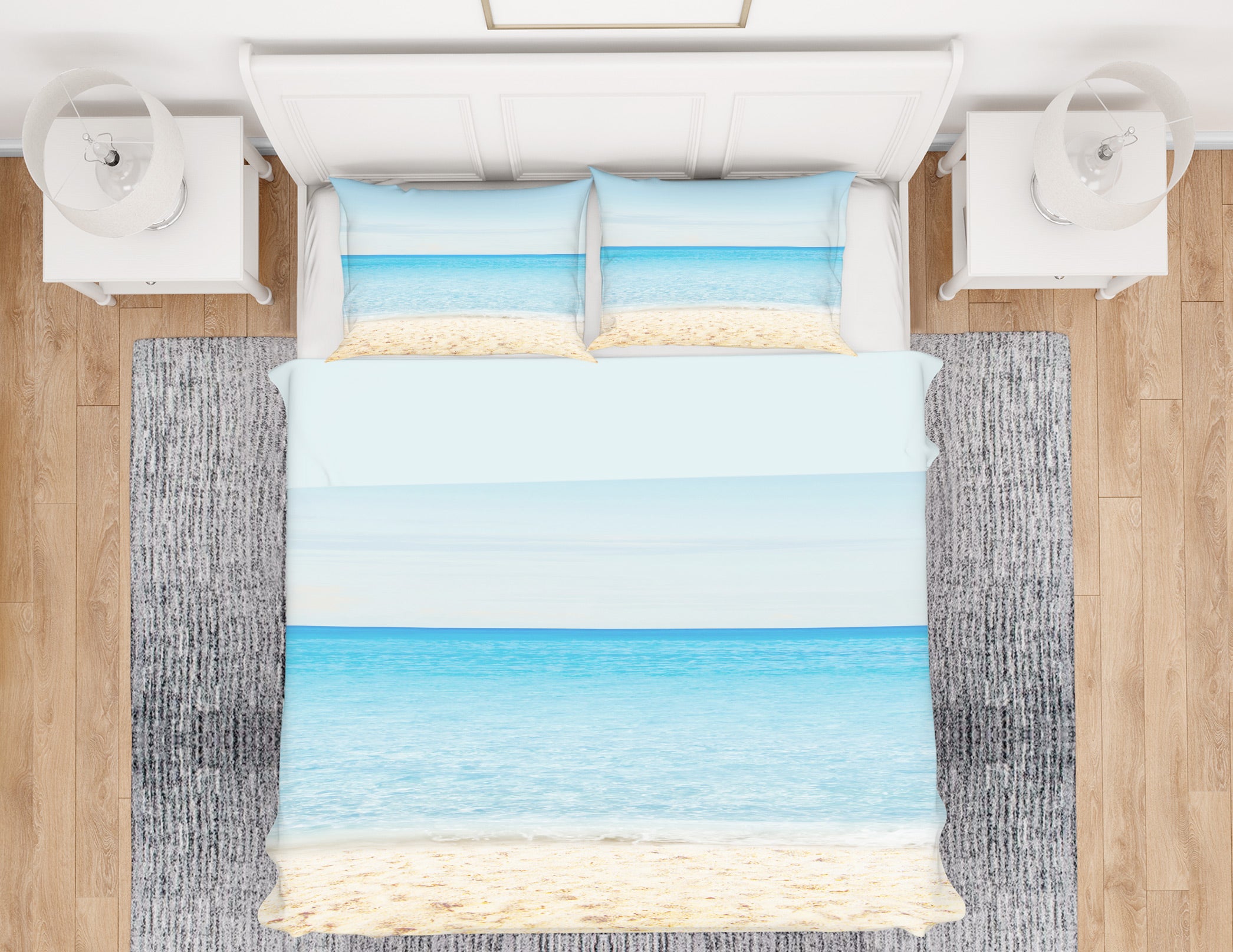 3D Seaside 14136 Bed Pillowcases Quilt