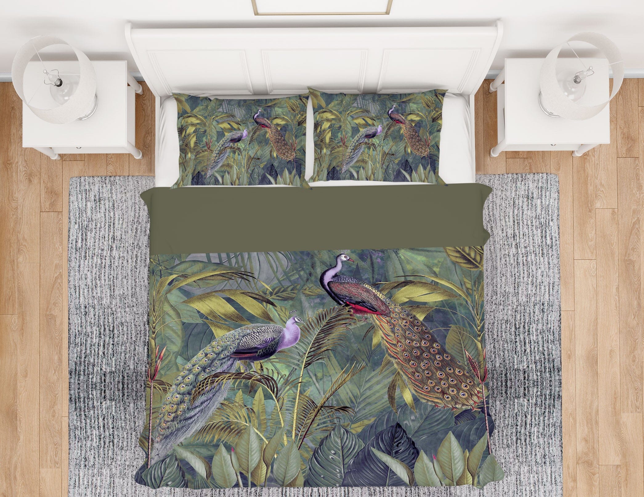 3D Peacock Leaves 117 Andrea haase Bedding Bed Pillowcases Quilt Quiet Covers AJ Creativity Home 