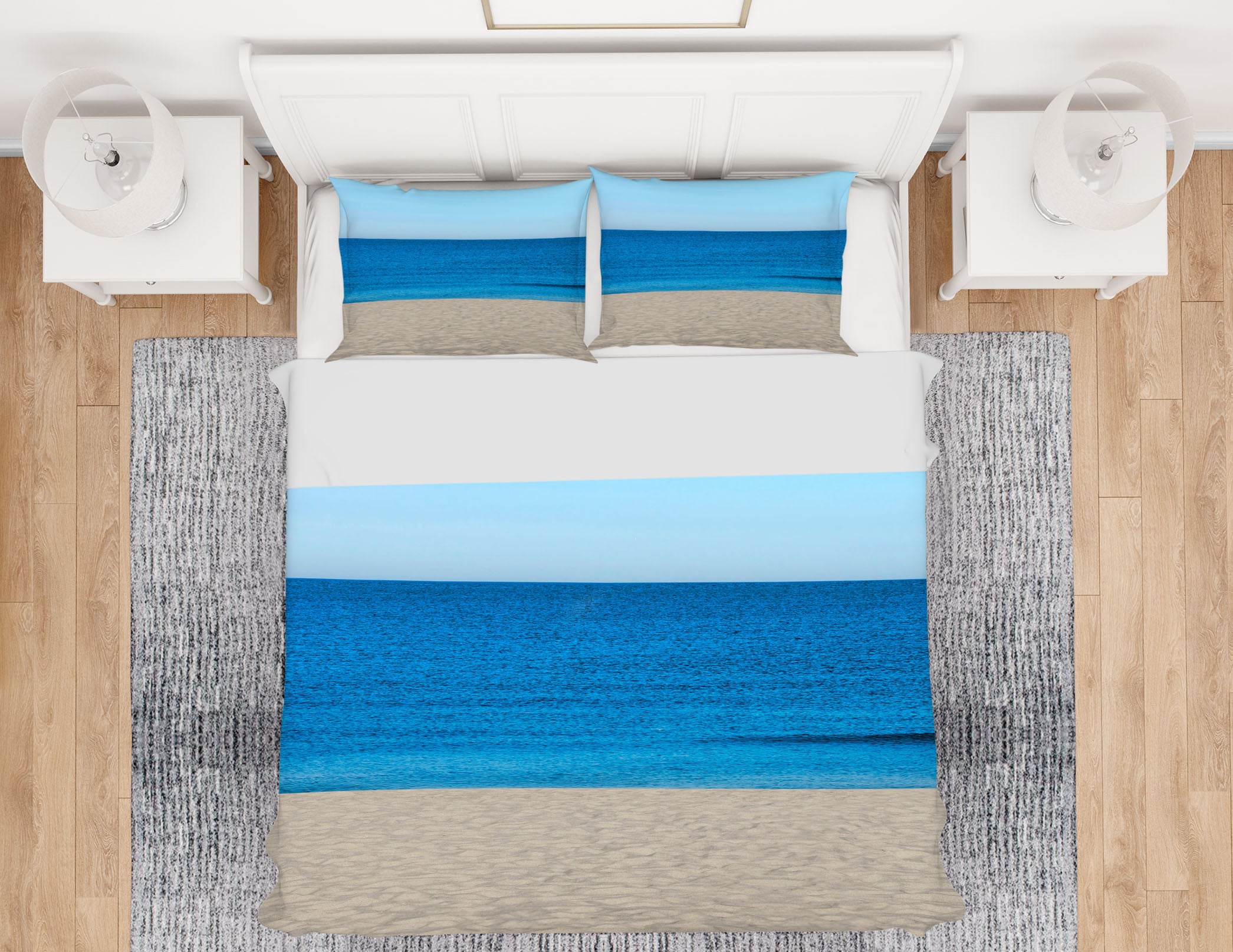 3D Beach Footprints Sea 059 Marco Carmassi Bedding Bed Pillowcases Quilt