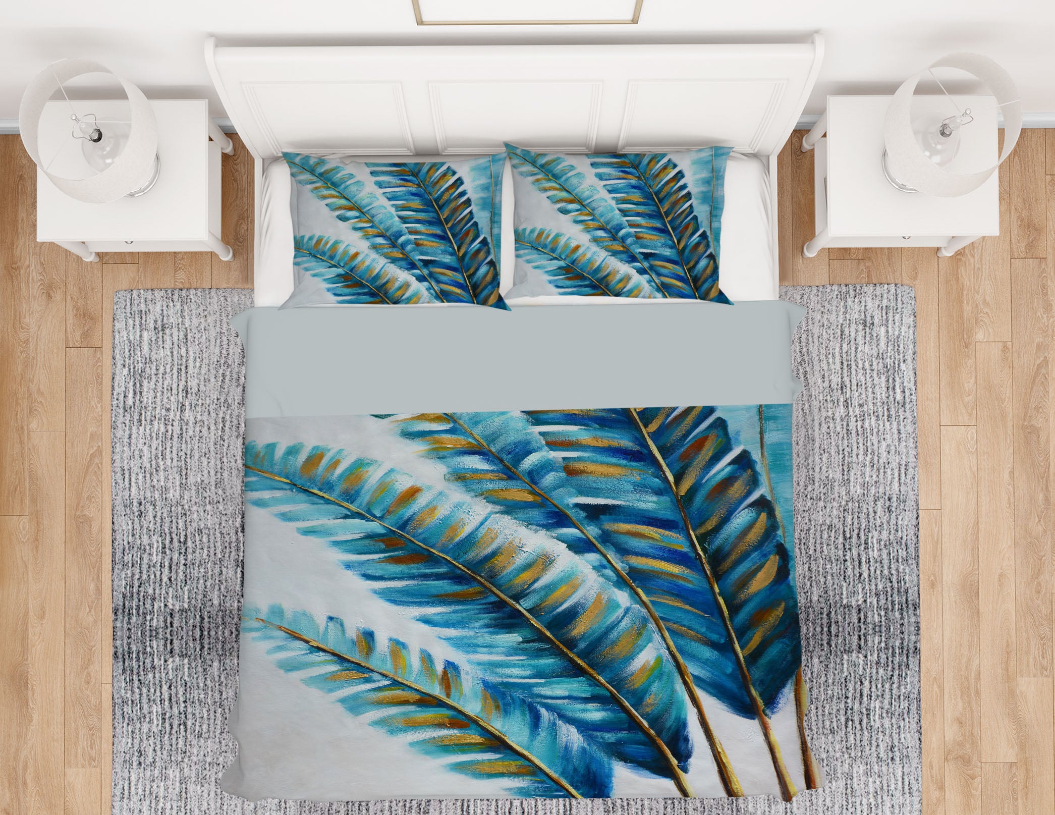 3D Leaves 16040 Bed Pillowcases Quilt