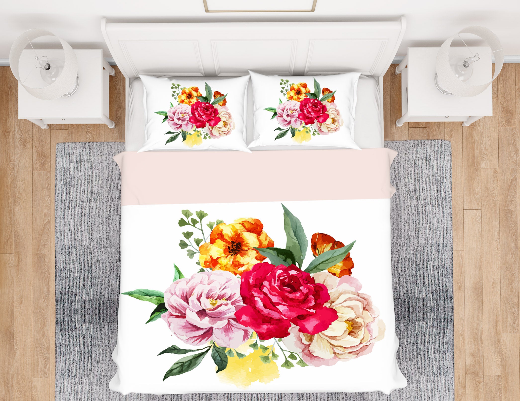 3D Flowers 58205 Bed Pillowcases Quilt