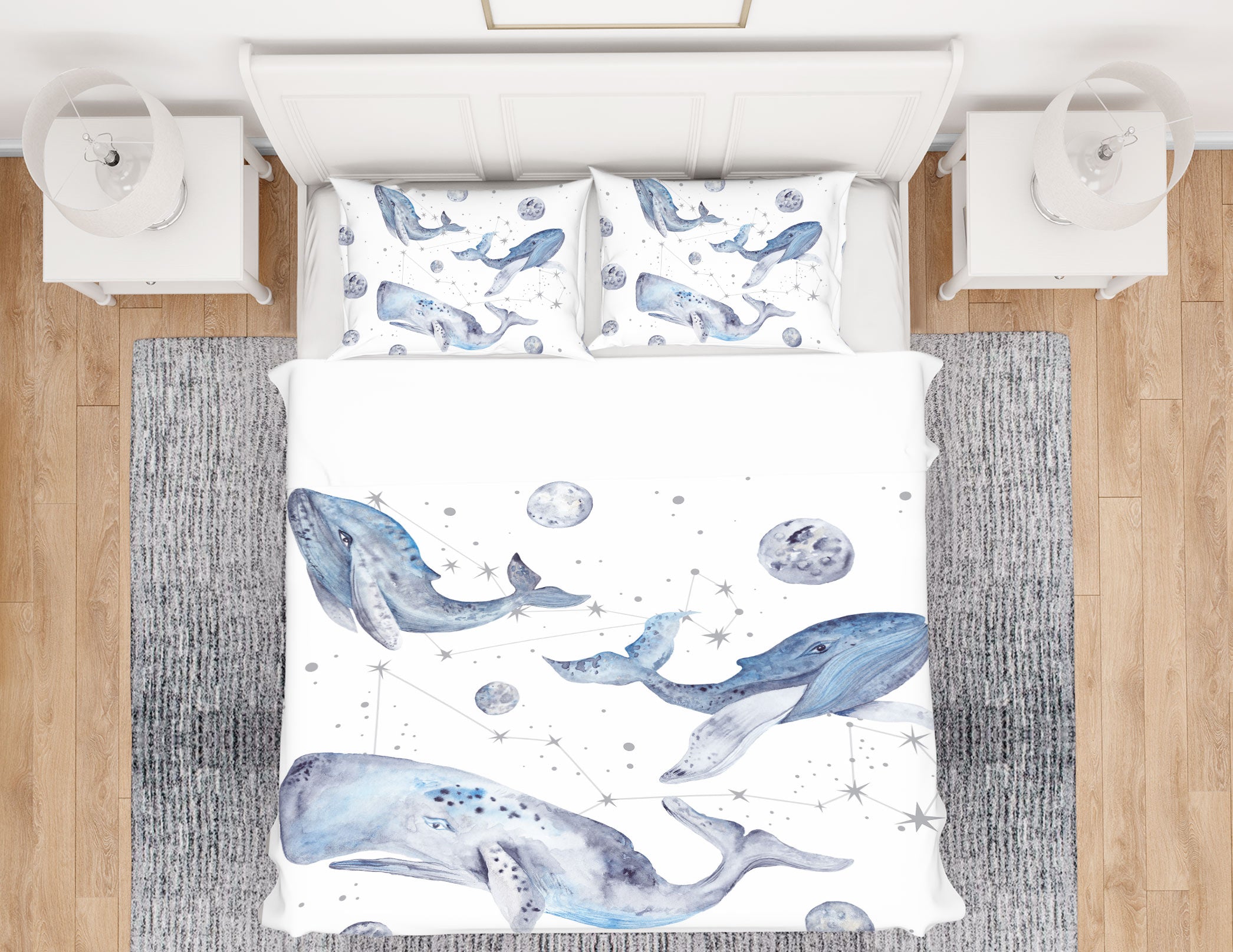 3D Whale Planet 12084 Bed Pillowcases Quilt