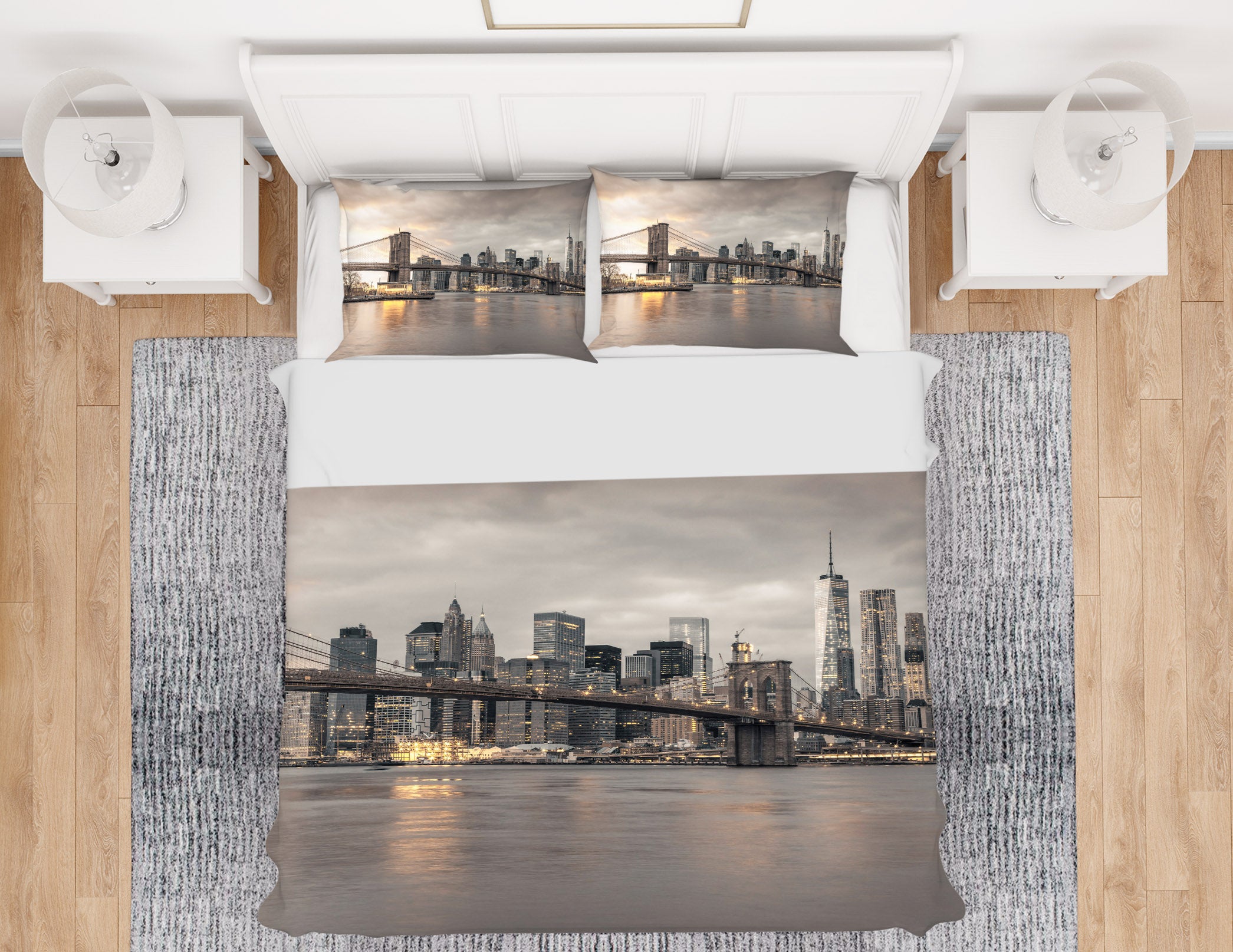 3D New York Bridge 85123 Assaf Frank Bedding Bed Pillowcases Quilt